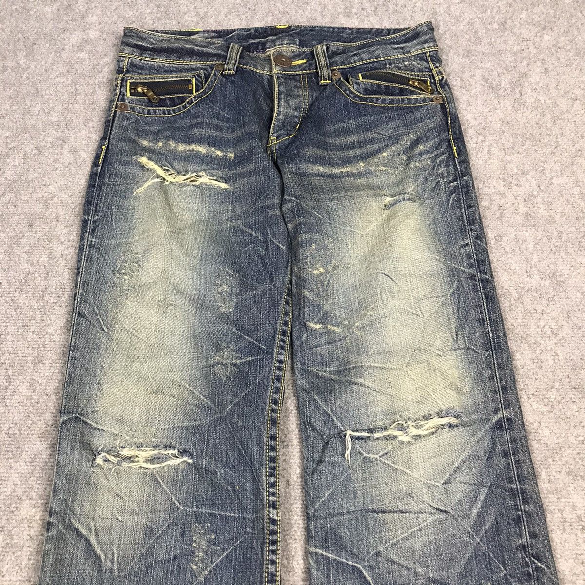 Japanese Brand Japaners Style denim Distressed pants Size US 28 / EU 44 - 3 Thumbnail