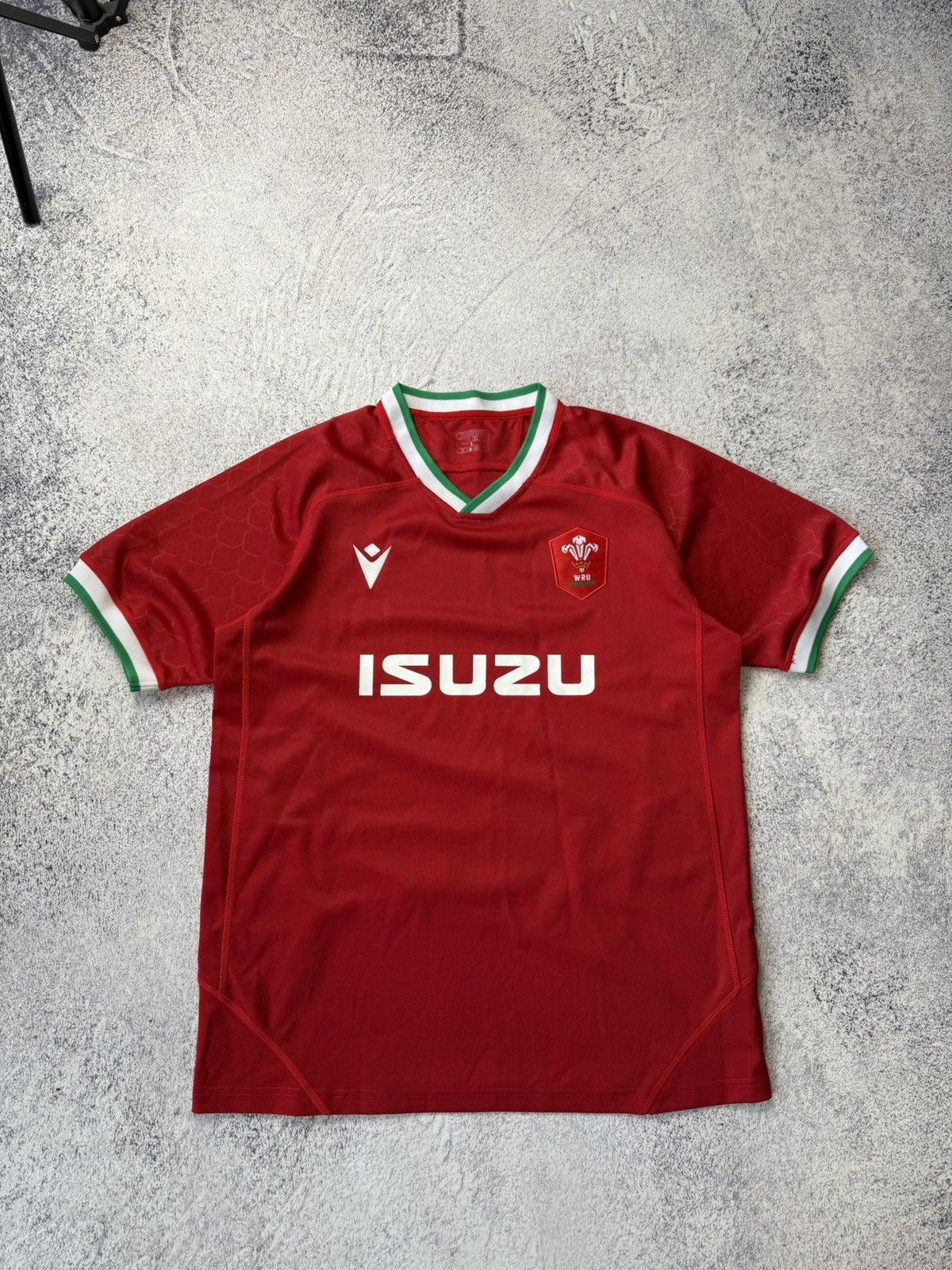 Vintage Wales Rugby Union Home Shirt 2020/2021 - Macron Jersey Red Size US L / EU 52-54 / 3 - 4 Thumbnail