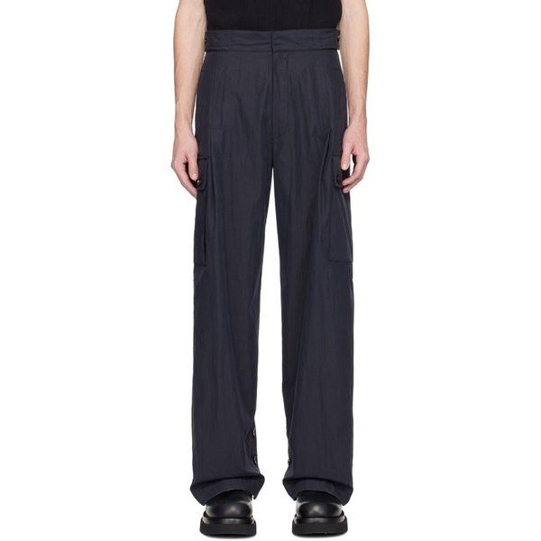 o1lv12m1024 Cotton Twill Cargo Pants in Navy