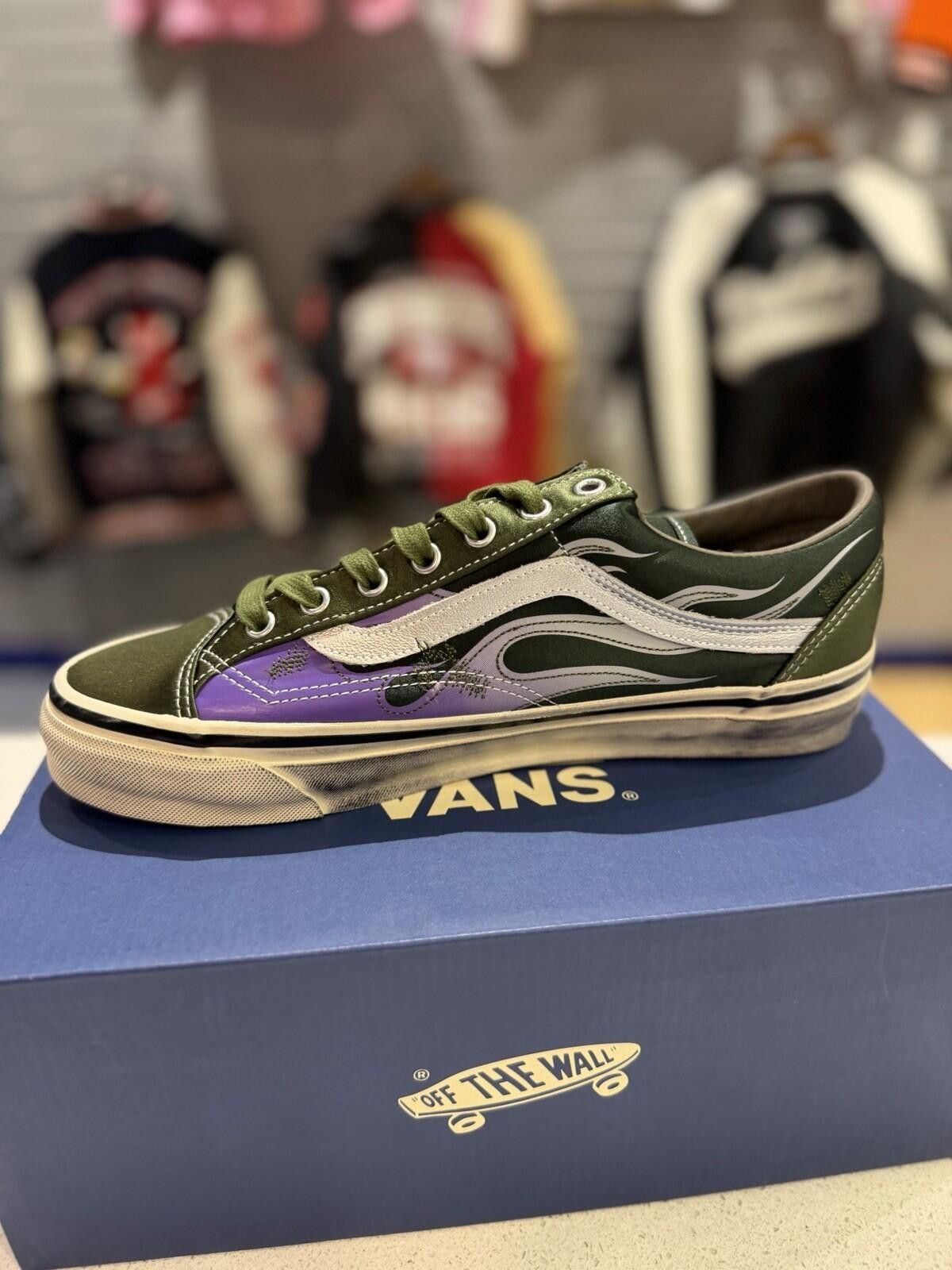 Vans Vans Archive Flame LX Premium Old Skool 36 Green (8.5) NEW Size US 8.5 / EU 41-42 - 6 Thumbnail