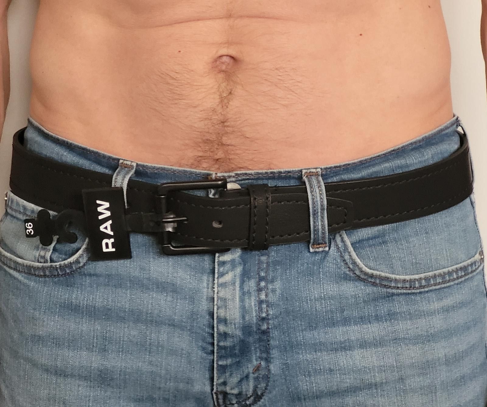 Other RAW Black Leather Belt Size 36 – 36.5mm Wide – NEW with Tags Size ONE SIZE - 3 Thumbnail