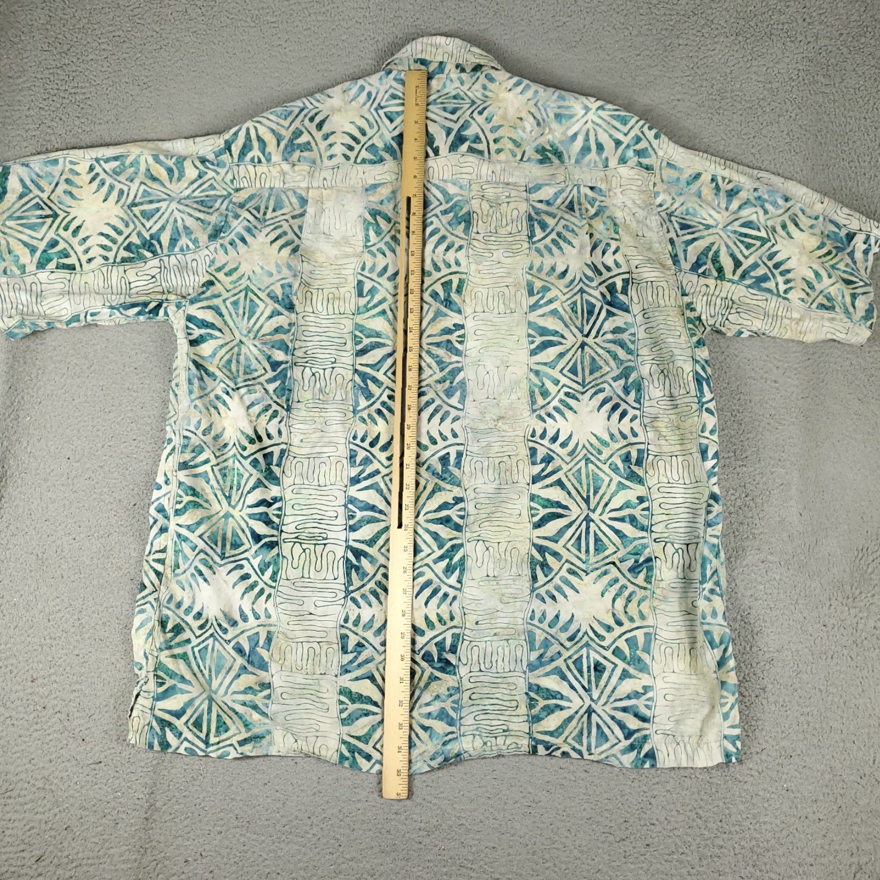 Vintage Johari West Shirt Mens 3XLT Blue Casual Button Up Short Sleeve Size US XXL / EU 58 / 5 - 3 Thumbnail