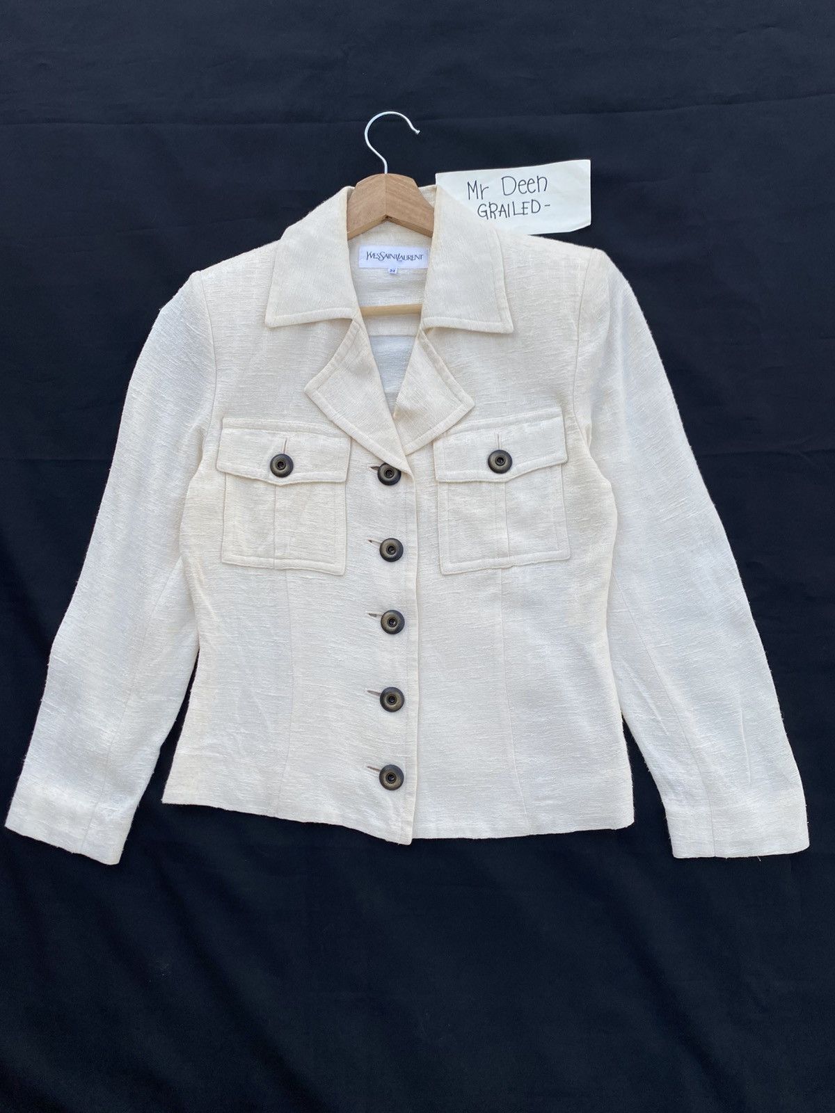Yves Saint Laurent Rare Vintage YSL Yves Saint Laurent Buttoned Blazer/Jacket Size S / US 4 / IT 40 - 3 Thumbnail