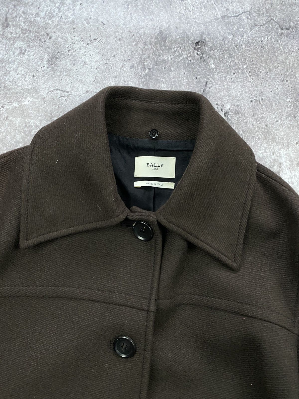 Autumn Cashmere × Bally BALLY WOOL LONG BROWN COAT LUXURY JACKET Size M / US 6-8 / IT 42-44 - 3 Thumbnail
