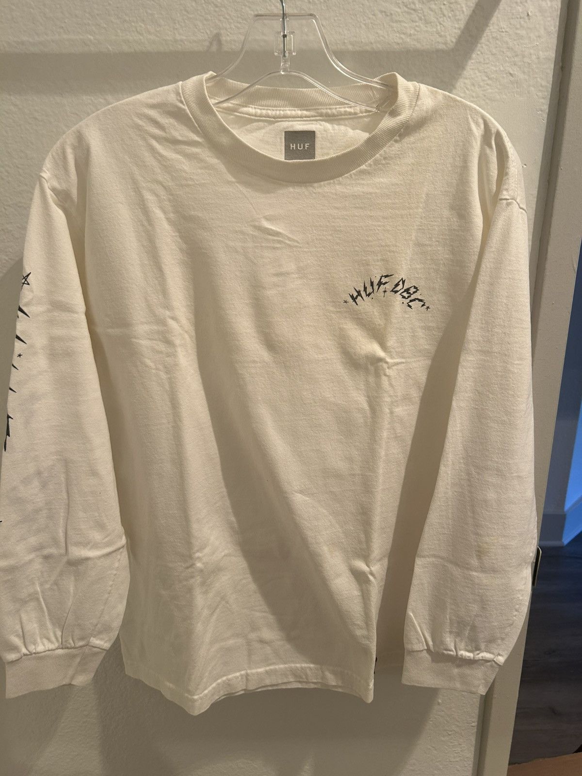 Huf HUF White Longsleeve Tee DBC Size US M / EU 48-50 / 2 - 1 Thumbnail