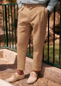 Other Octobre Editions • Straw Cotton Trousers • FR44 / US W35 Size US 34 / EU 50 - 1 Thumbnail