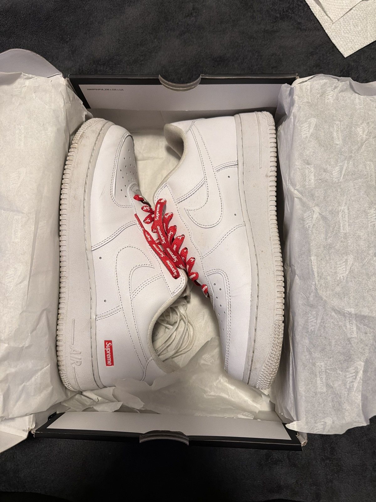 Nike × Supreme Nike X Supreme Air Force One White Size US 9.5 / EU 42-43 - 5 Thumbnail