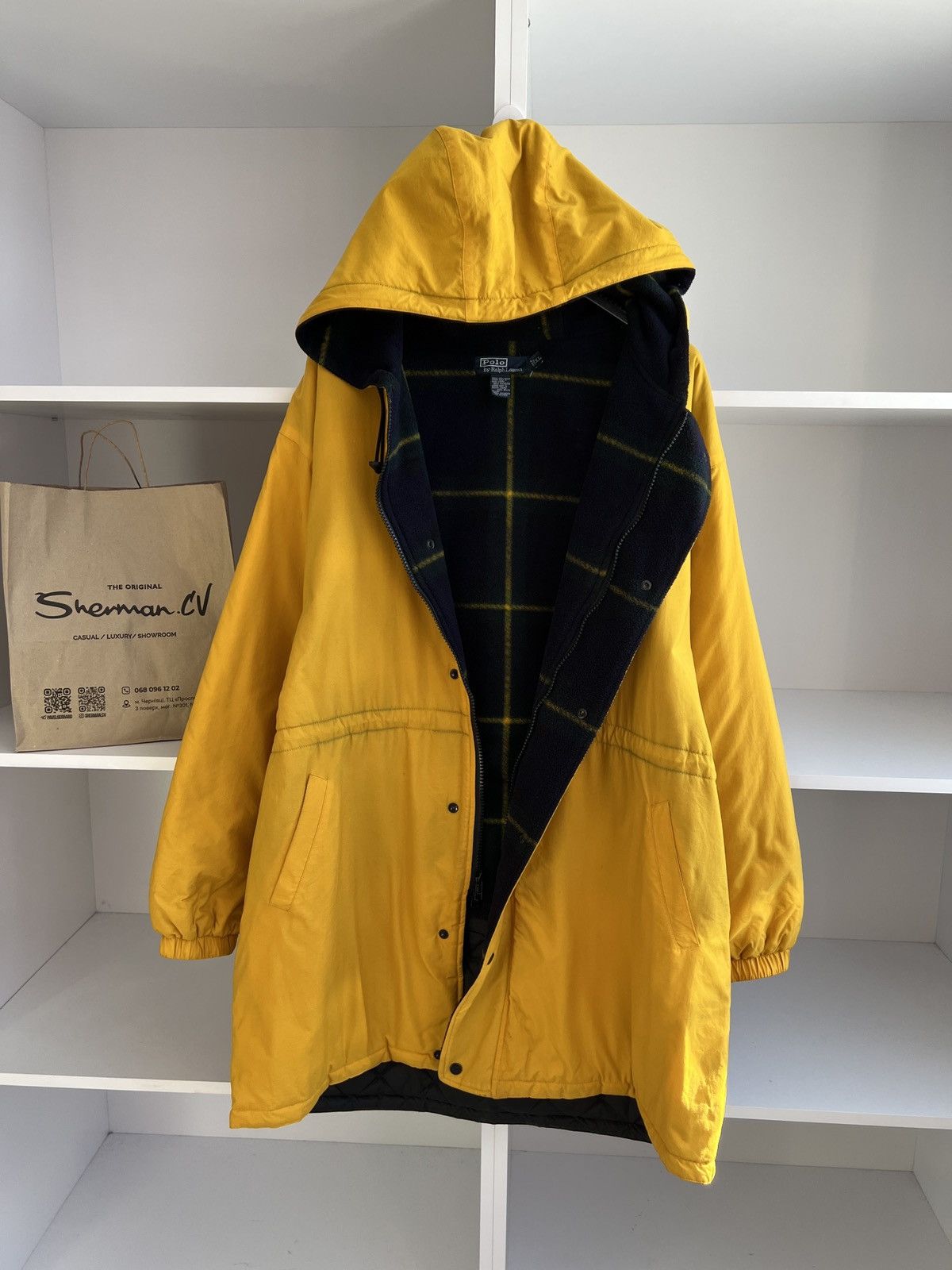 Polo Ralph Lauren × Vintage Vintage Polo Ralph Lauren Parka Mens Yellow Coat Cotton Size US XL / EU 56 / 4 - 12 Thumbnail
