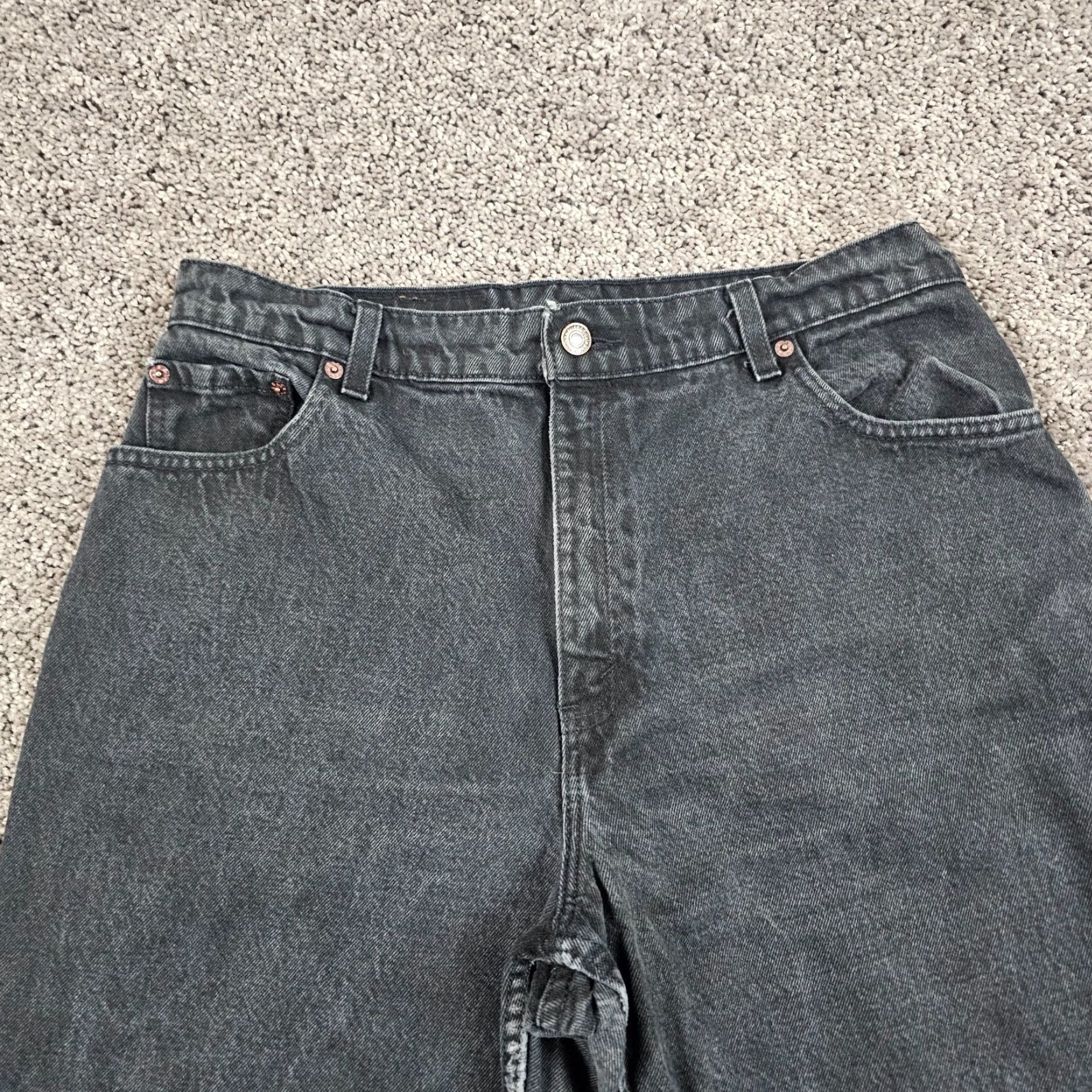 Levi's VINTAGE Levi's Jeans 551 Womens 16 Long Black Tapered Relaxed 90s USA 32x32 Size 38" / US 16 / IT 52 - 2 Thumbnail