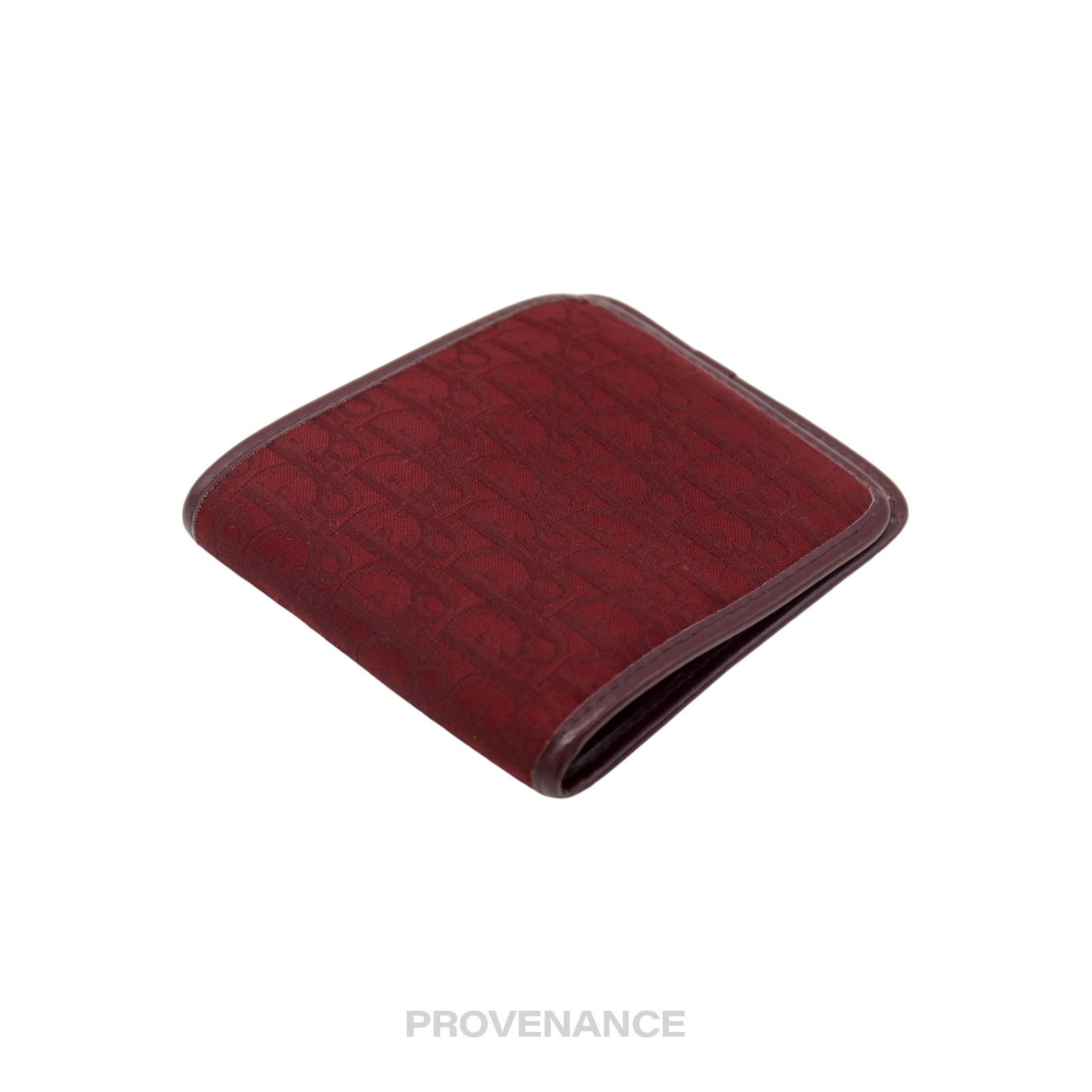 Dior 🔴 Dior Trotter Bifold Wallet - Burgundy Jacquard Size ONE SIZE - 3 Thumbnail