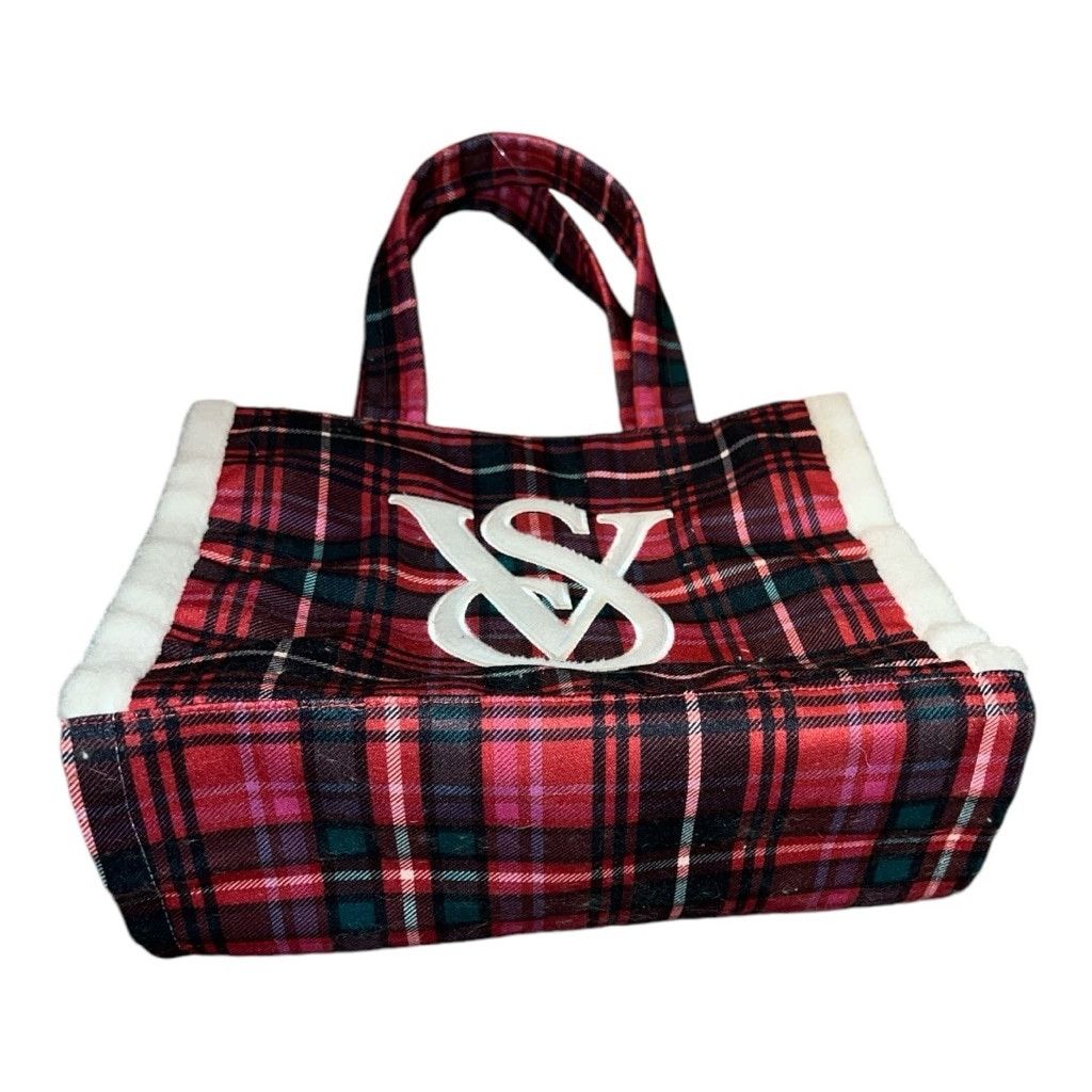 Victoria's Secret Victoria's Secret Red Plaid Tote Bag Size ONE SIZE - 3 Thumbnail