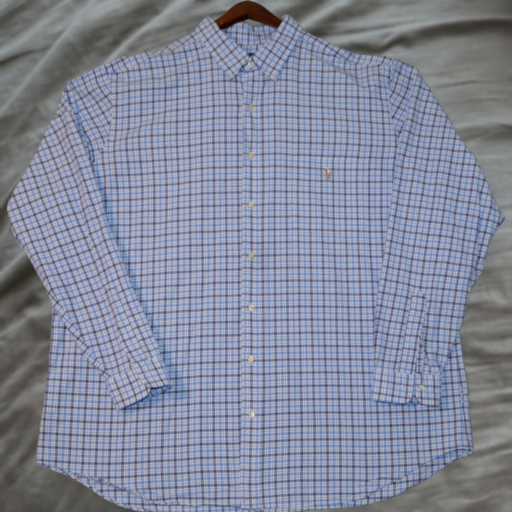 Ralph Lauren Ralph Lauren Shirt Long Sleeve Button Down Mens 3XLT Blue Checkered Big & Tall Size US XXL / EU 58 / 5 - 1 Thumbnail