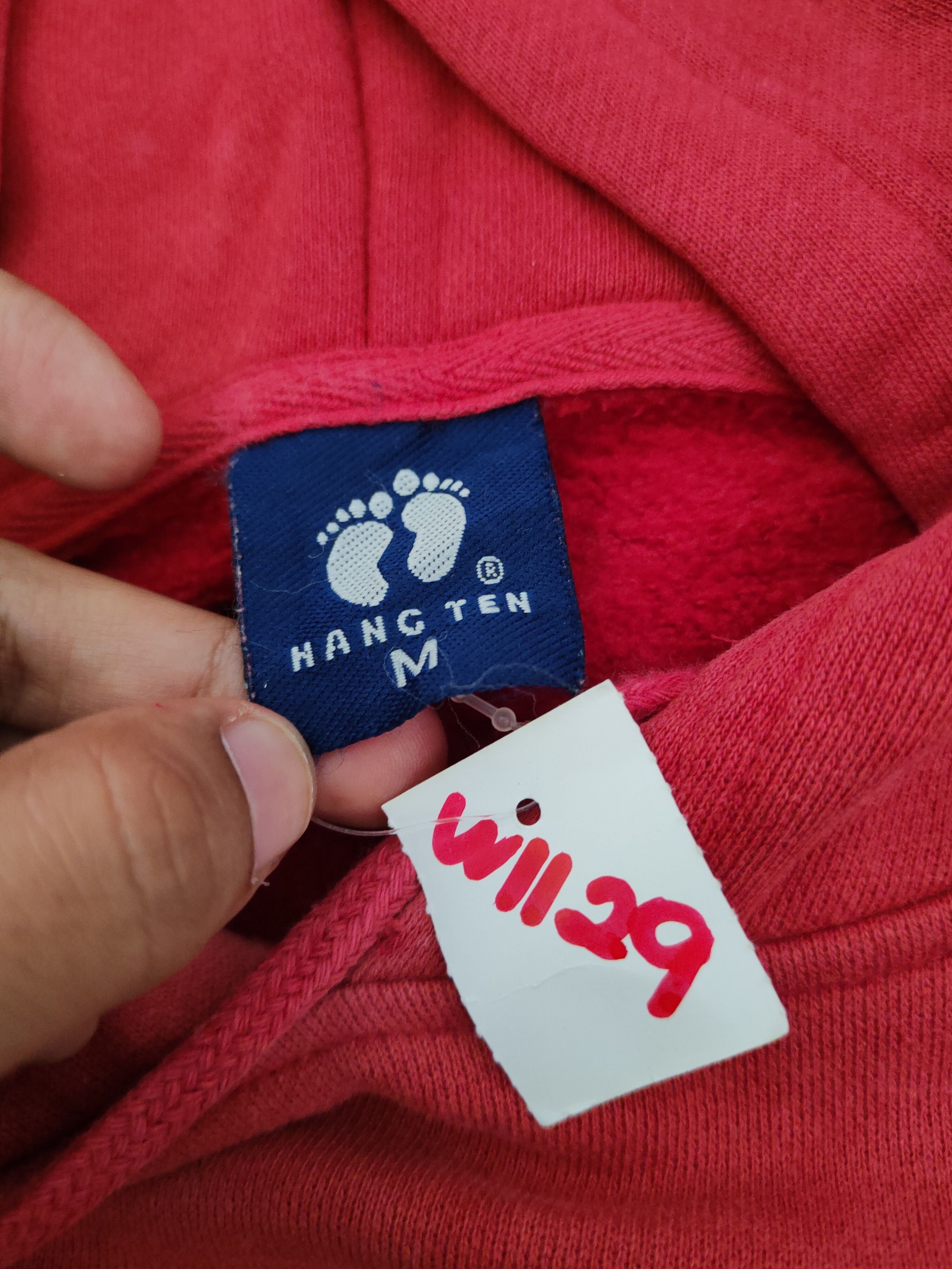 Hang Ten × Japanese Brand × Vintage Hang Ten japan vintage Red Hoodie Sweatshirts #W1129 Size US M / EU 48-50 / 2 - 13 Thumbnail