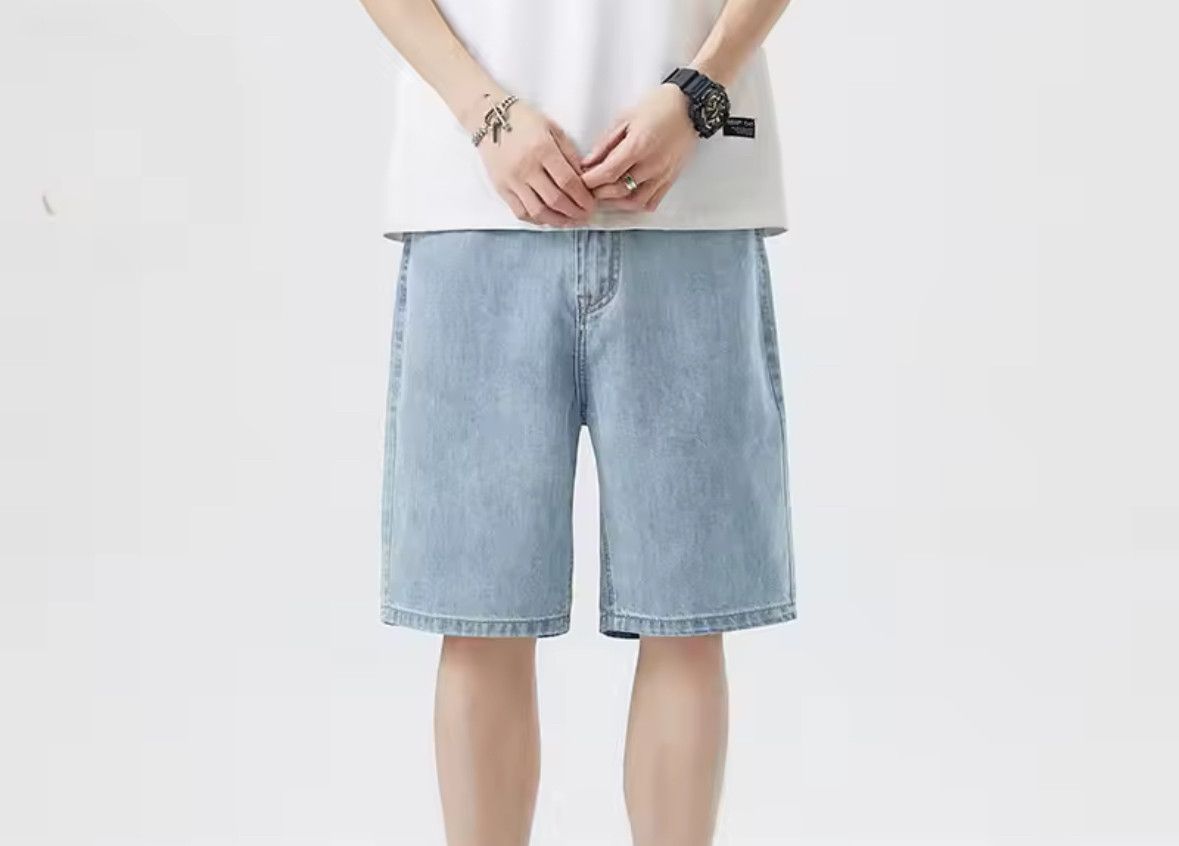 Japanese Brand Y2K Light Blue Denim Pants Shorts Jeans Slim Straight Size US 28 / EU 44 - 2 Thumbnail