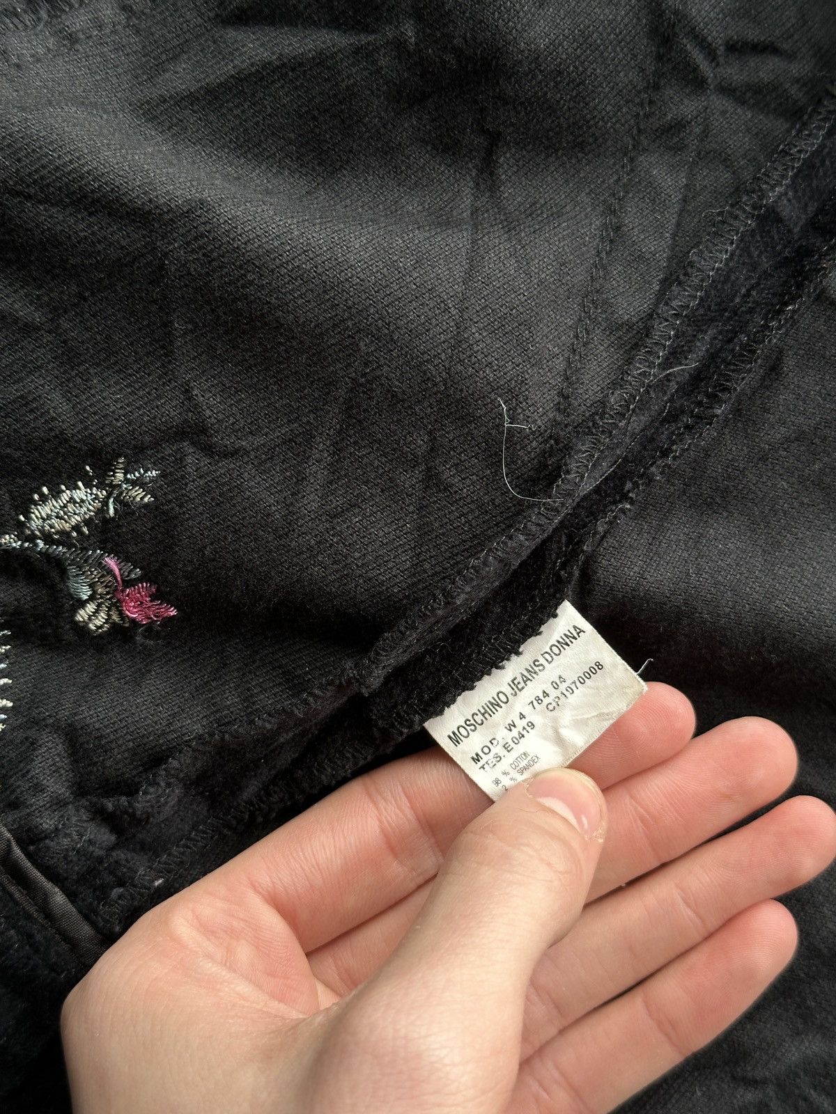 Moschino ARCHIVE 🚨 WOMEN MOSCHINO BLACK OVERLOGO FLOWERS LUXURY VNTG Size S / US 4 / IT 40 - 9 Thumbnail