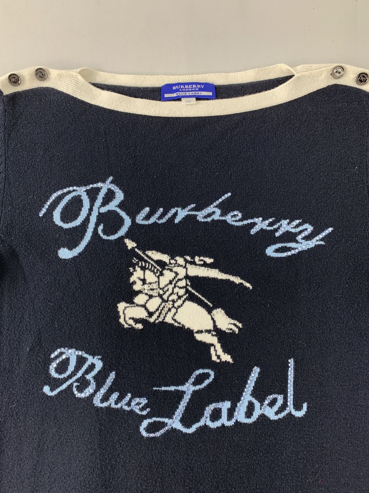 Burberry Burberry Blue Label Big Logo Knitwear Sweater Stretchable Size XS / US 0-2 / IT 36-38 - 4 Thumbnail