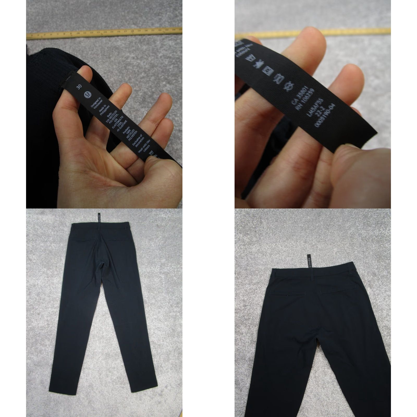 Lululemon Lululemon Mens Pants Slim Commission 30 Black Inseam 31 City Preppy Sports Chino Flat Front Knit Size US 30 / EU 46 - 8 Thumbnail