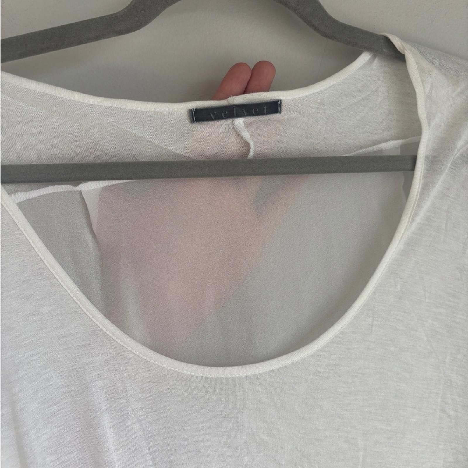 Velvet Velvet White Long Sleeve Tee Essential Comfort Size XL / US 12-14 / IT 48-50 - 4 Thumbnail