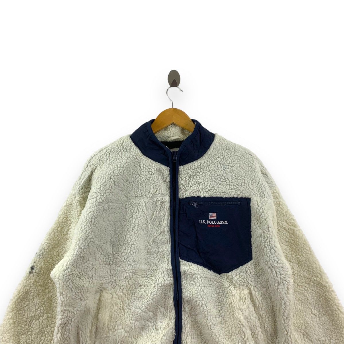 U.S. Polo Assn. Vintage US POLO ASSN Retro X Sherpa Deep Pile Fleece Size US M / EU 48-50 / 2 - 2 Thumbnail