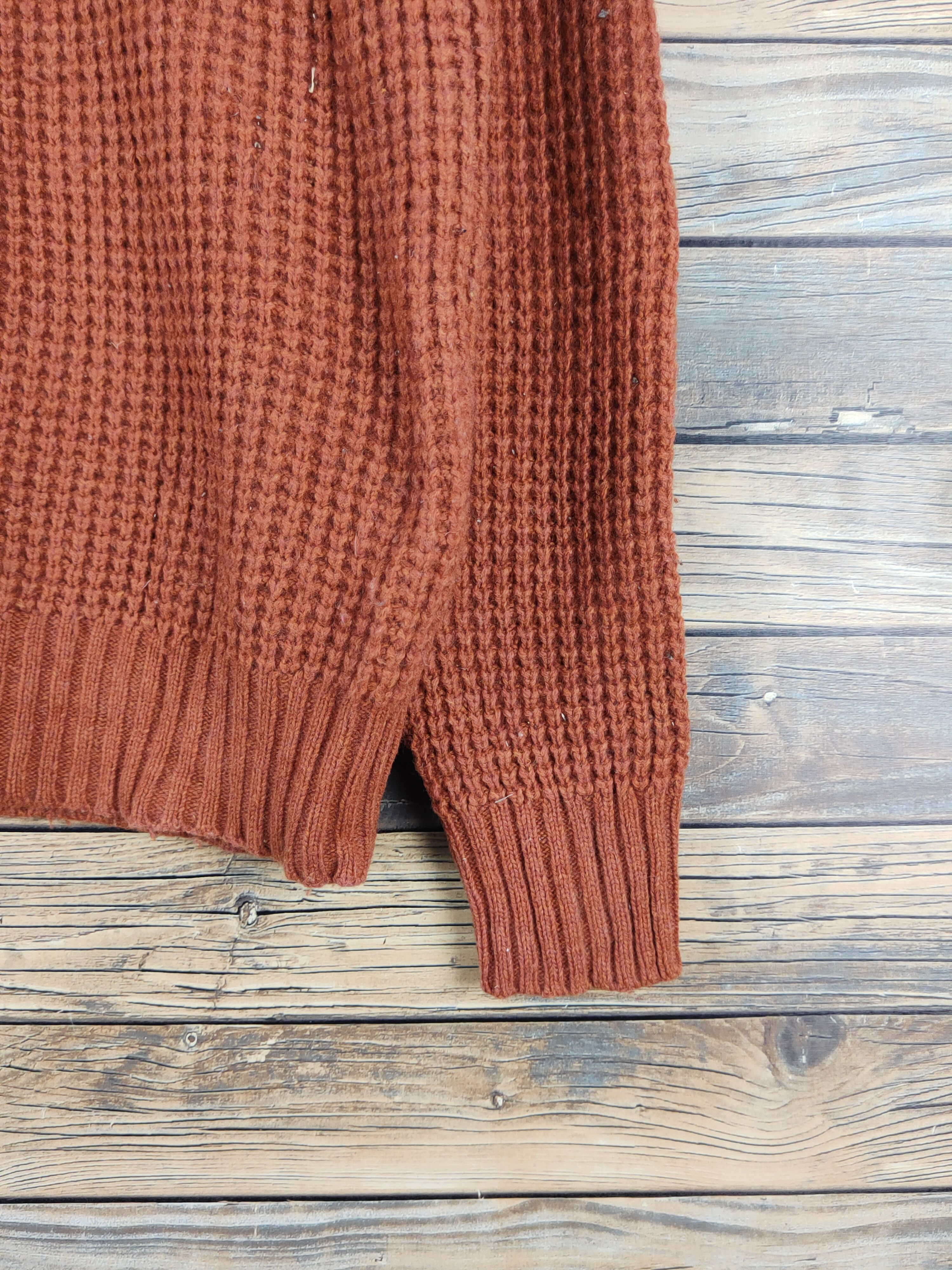 Vintage Uniqlo Dark Orange Knitwear Sweatshirts #W1678 Size US XL / EU 56 / 4 - 7 Thumbnail