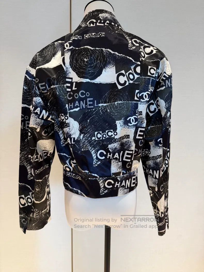Chanel Chanel Camelia satin graffiti jacket Size XXS / US 00 / IT 34 - 2 Thumbnail