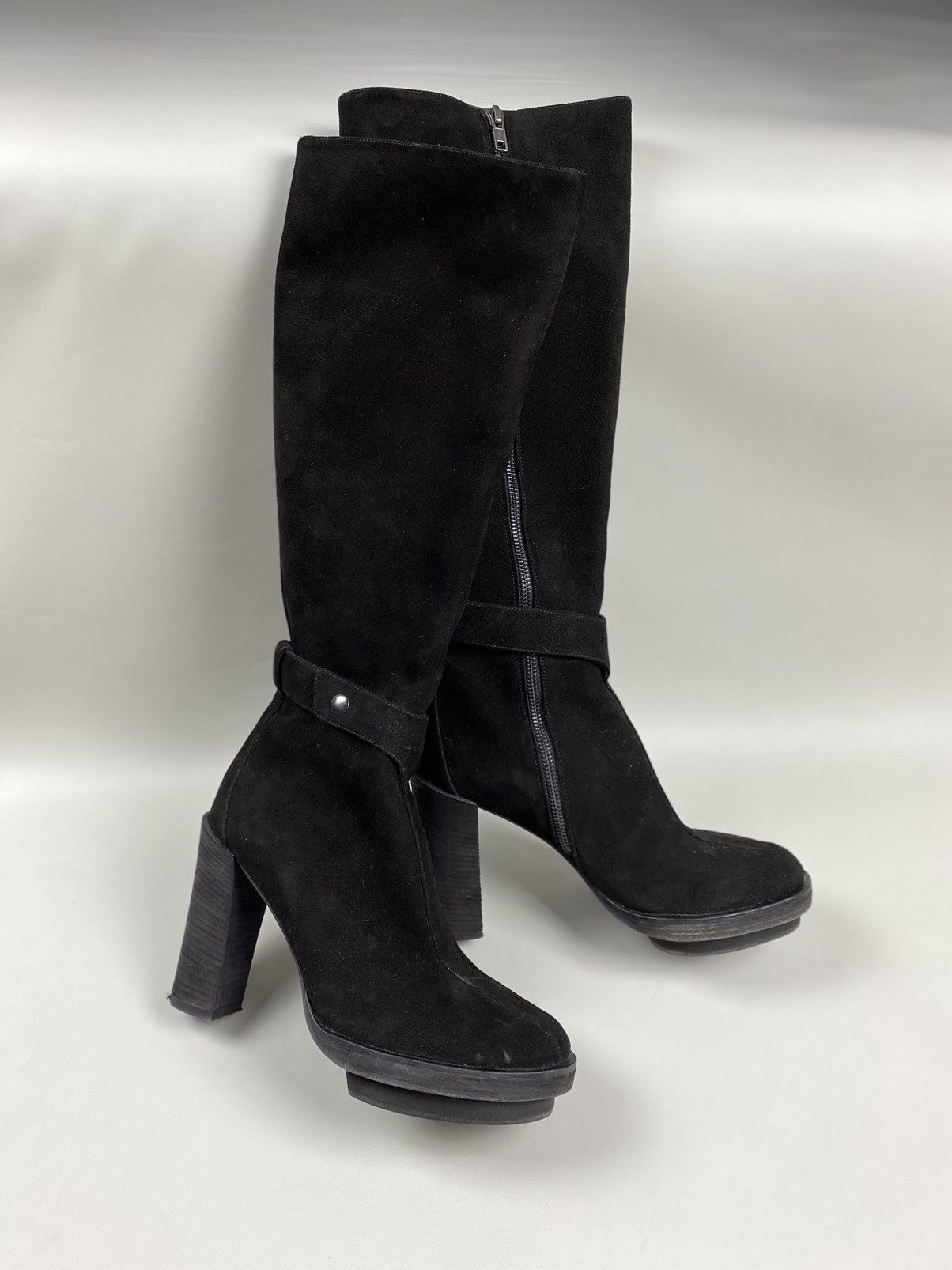 Ann Demeulemeester Ann Demeulemeester heeled over the knee suede boots shoes Size US 9 / IT 39 - 10 Thumbnail