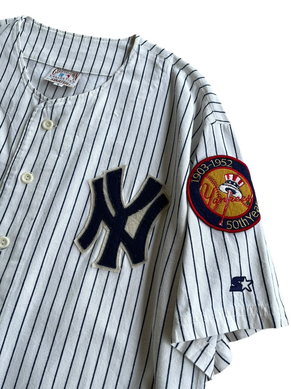 Starter Vintage Starter X New York Yankees MLB Shirt Size US L / EU 52-54 / 3 - 3 Thumbnail