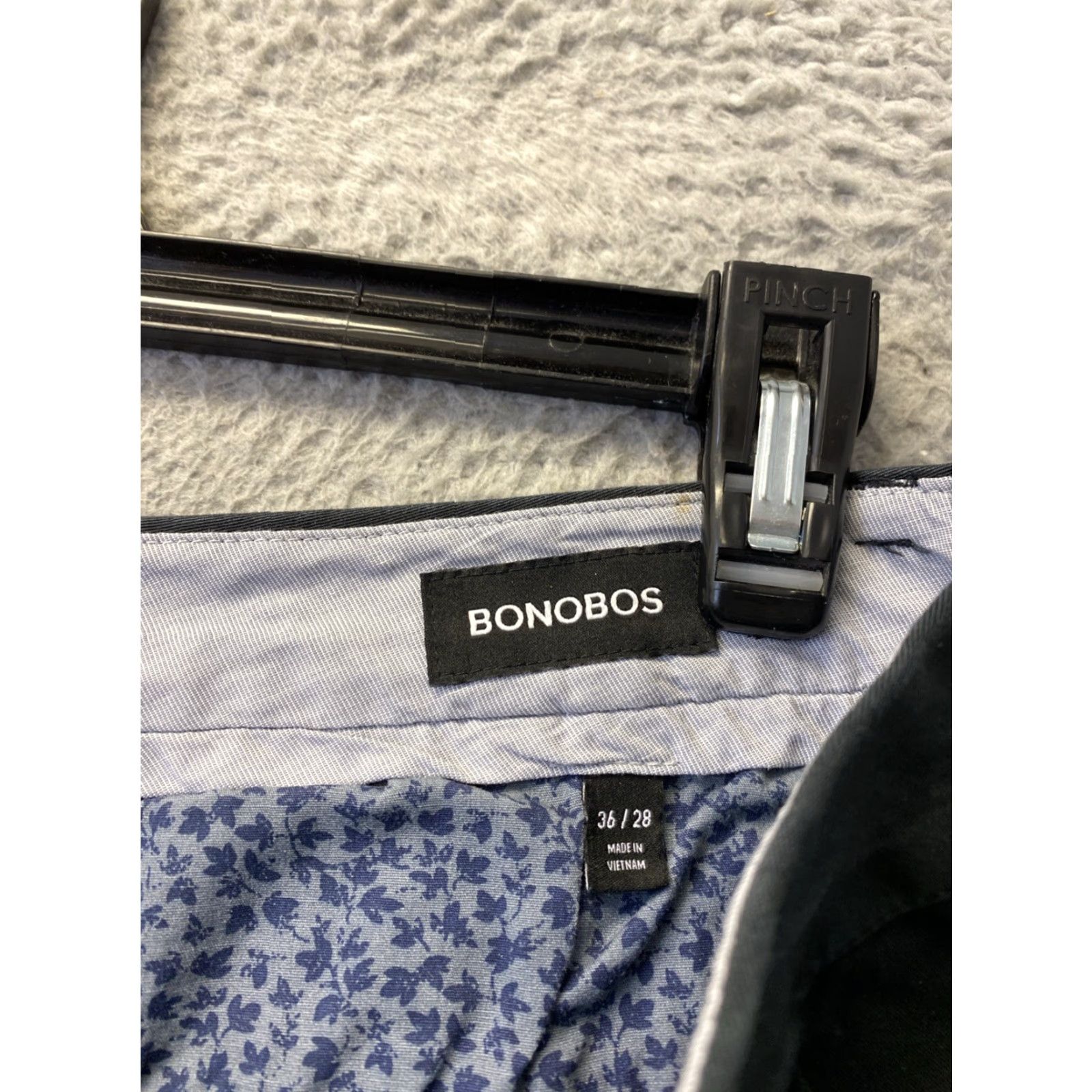 Bonobos Bonobos Slim Chino Pants Mens 36x28 Black Five Pocket Stretch Cotton Spandex Flat Front Straight Leg Casual Travel Button Zip Logo Size US 36 / EU 52 - 7 Thumbnail