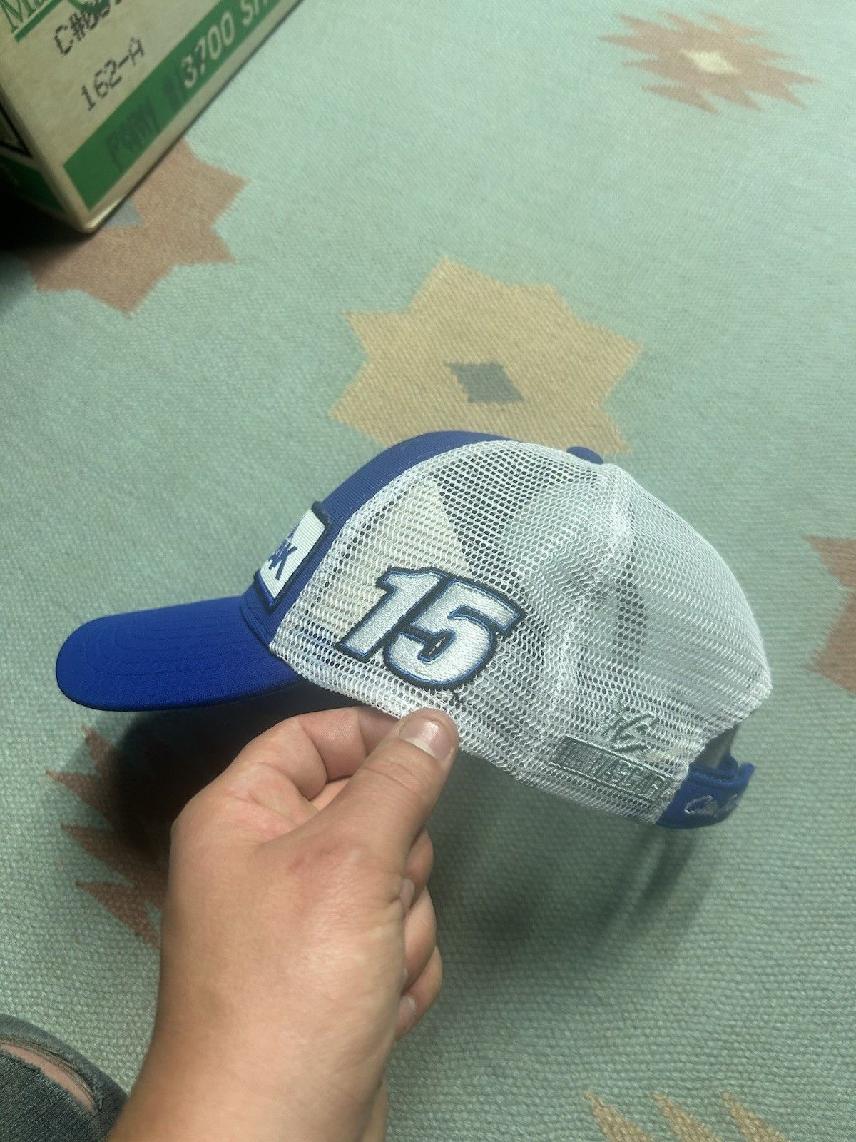 Vintage Clint Bowyer Strapback hat nascar racing peak oil patch blue Size ONE SIZE - 3 Thumbnail