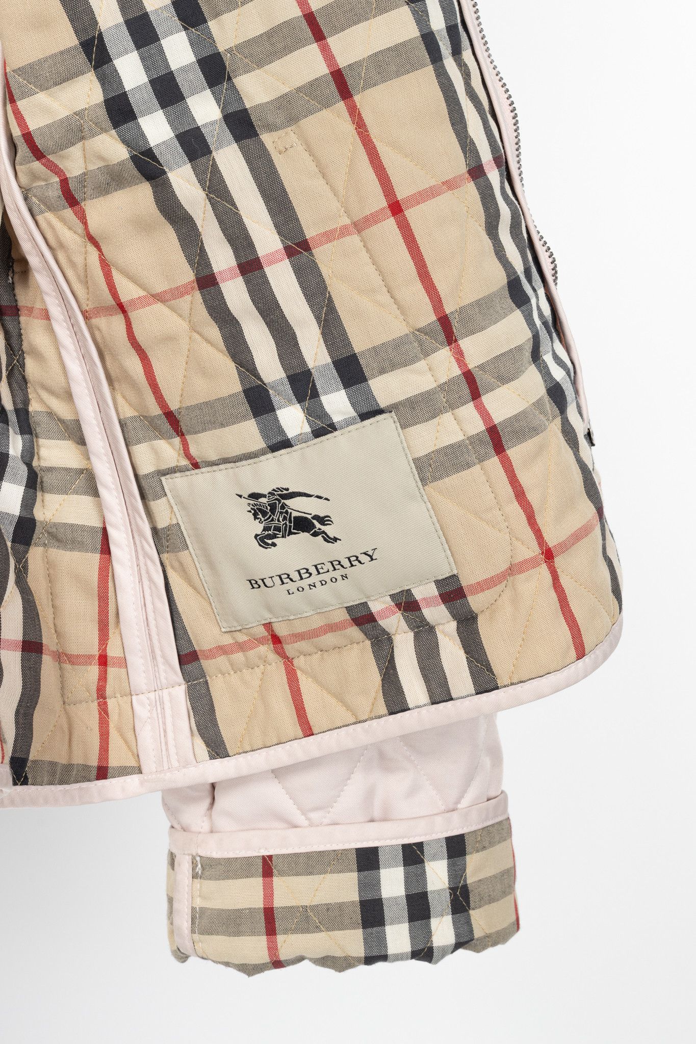 Burberry Burberry Pink Quilted Check-Trim Zip Jacket Size M / US 6-8 / IT 42-44 - 9 Thumbnail