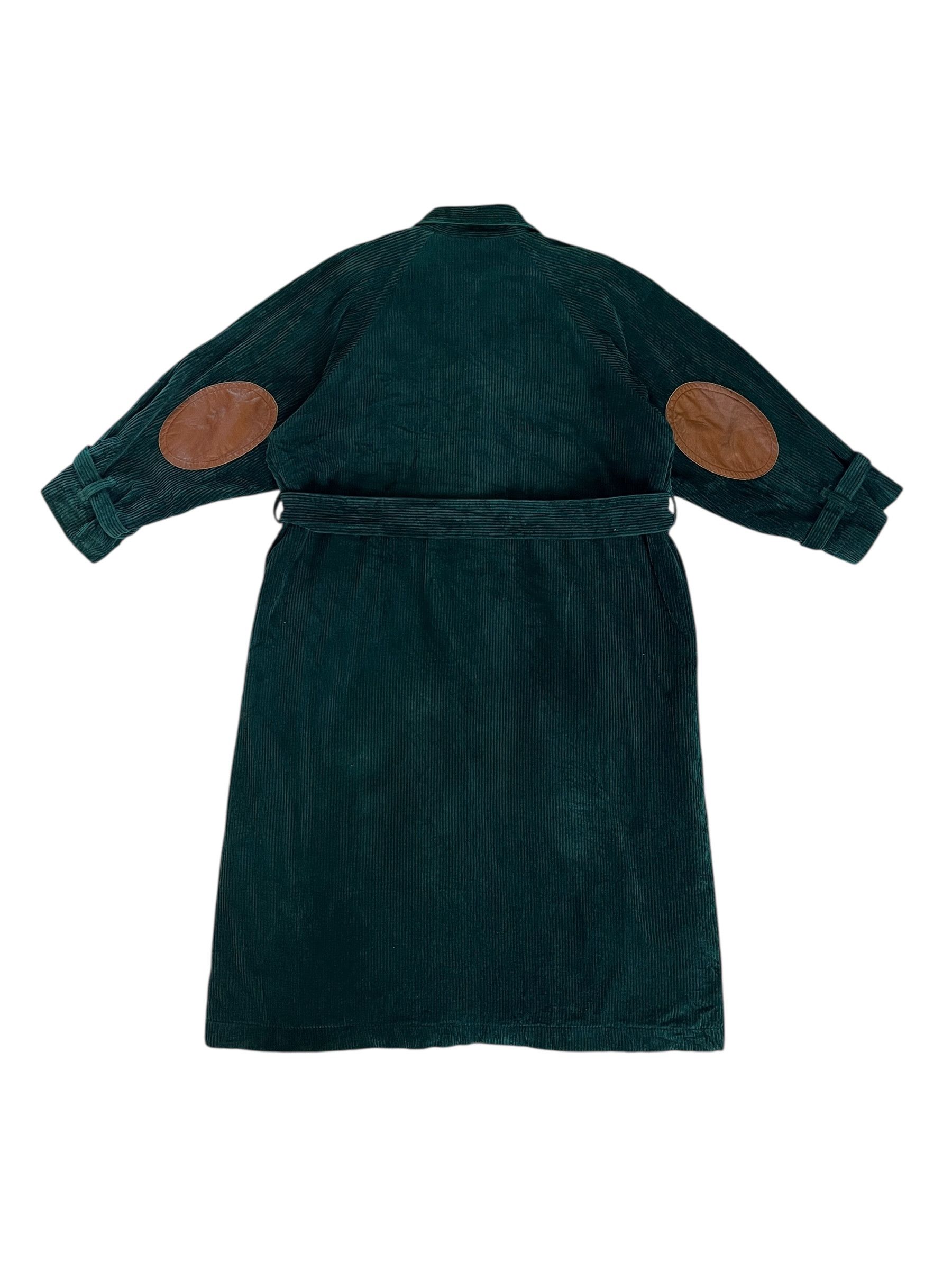 Issey Miyake Vintage 80s Issey Miyake Emerald Corduroy Trench Coat Size US M / EU 48-50 / 2 - 2 Thumbnail