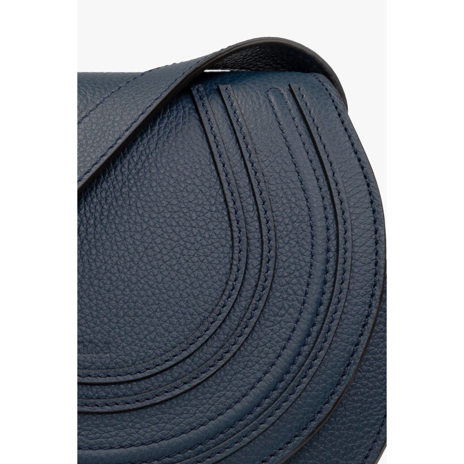 Chloe Chloe Small Saddle Navy Blue Grained Leather Shoulder Bag Ne Size ONE SIZE - 5 Thumbnail