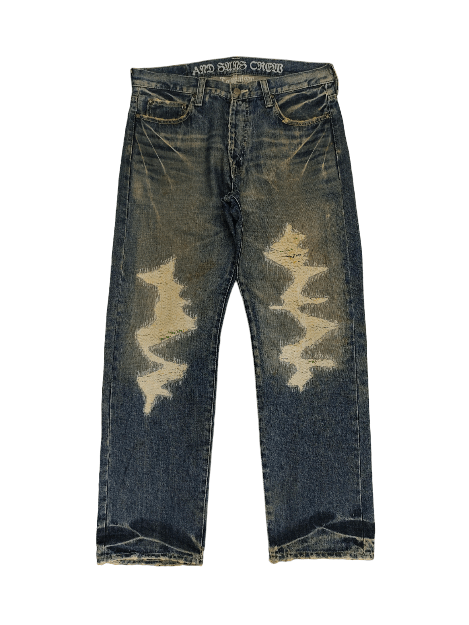 Kapital Vintage Andsuns Japan Clawmark Distress Repaired LooseJeans Size US 34 / EU 50 - 1 Thumbnail