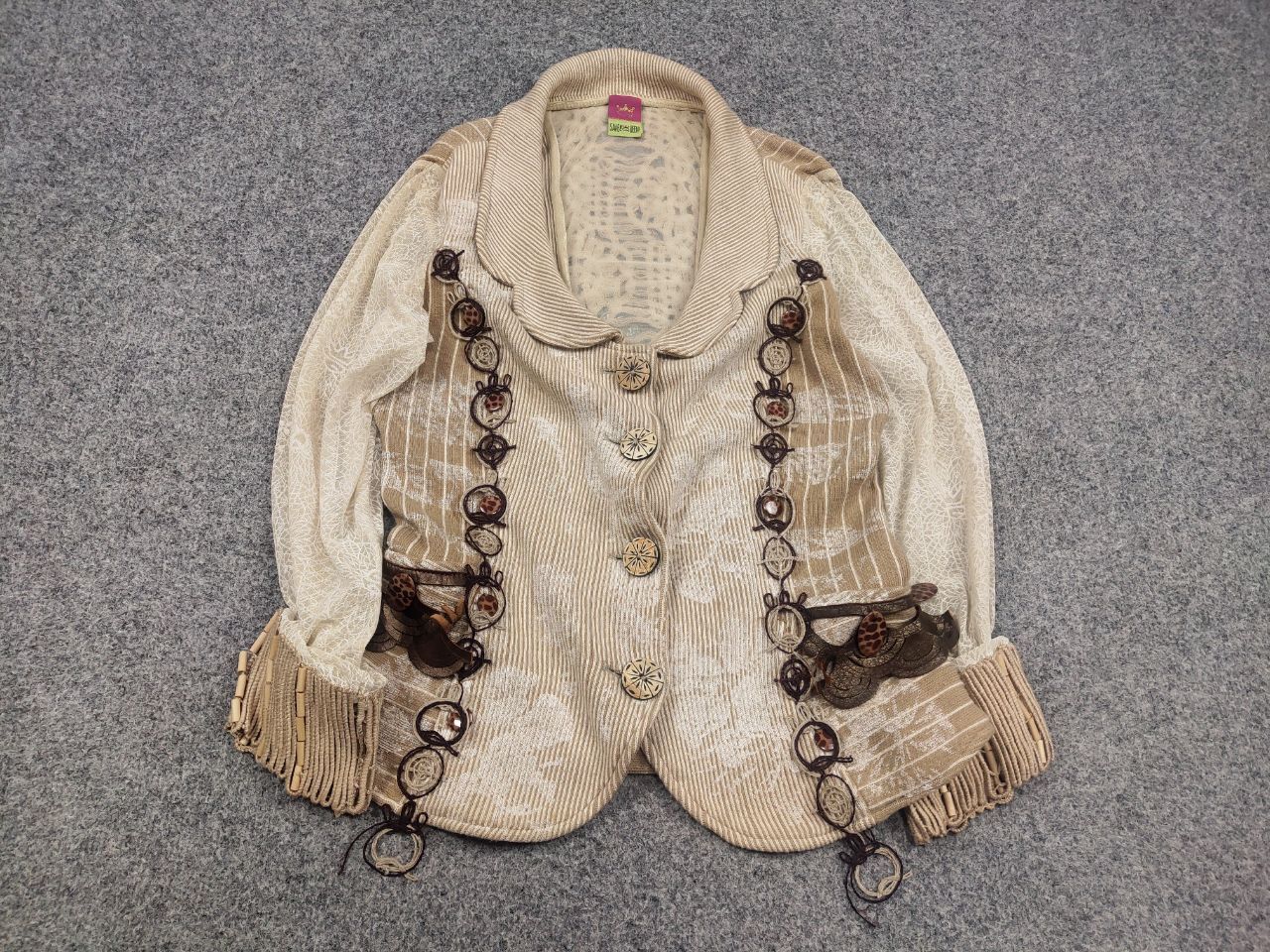 Other Save the Queen Vintage Design Combined fabric Blazer jacket Size L / US 10 / IT 46 - 2 Thumbnail