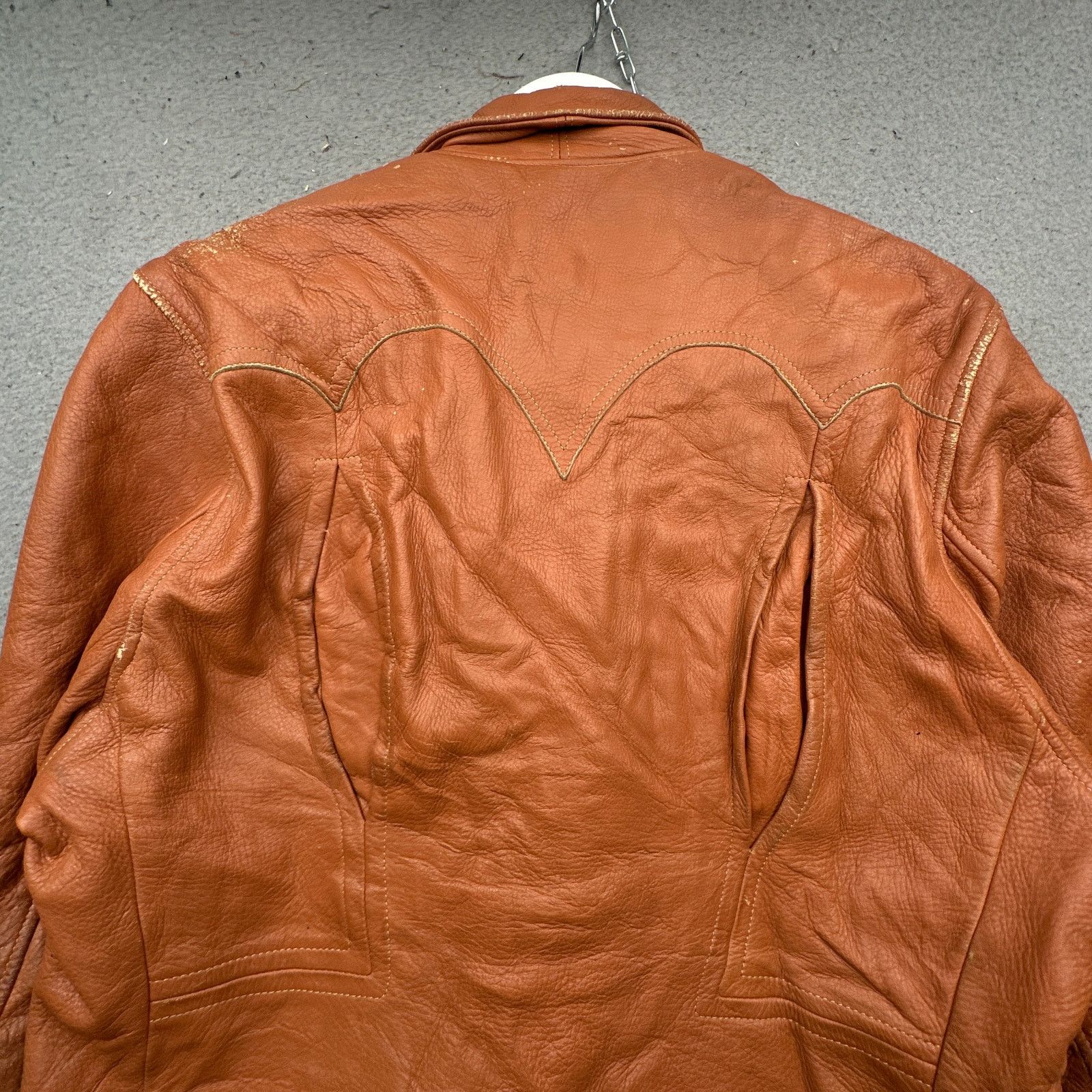 Other Vintage 70s WB Place & Co Deerskin Leather Coat Jacket 42 Size US L / EU 52-54 / 3 - 10 Thumbnail