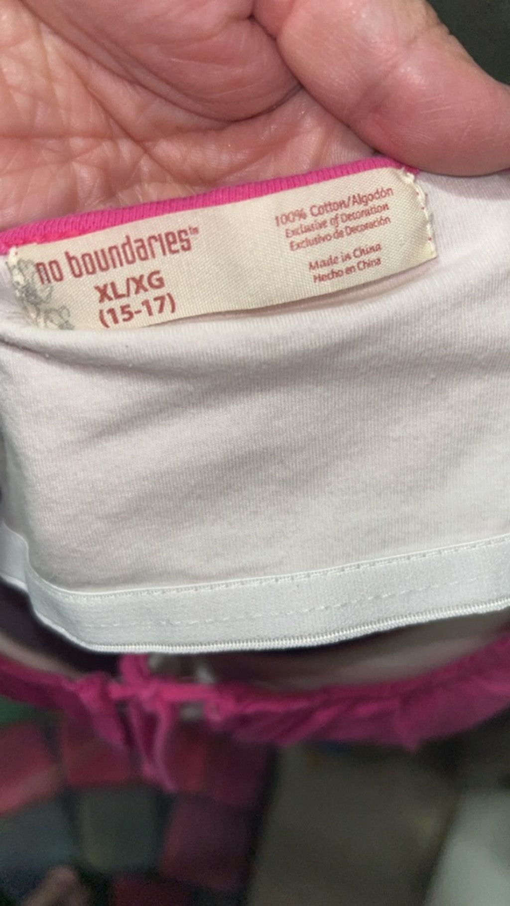 Other Women's No Boundaries Pink Camisole XL with White Lace Trim Size XL / US 12-14 / IT 48-50 - 3 Thumbnail