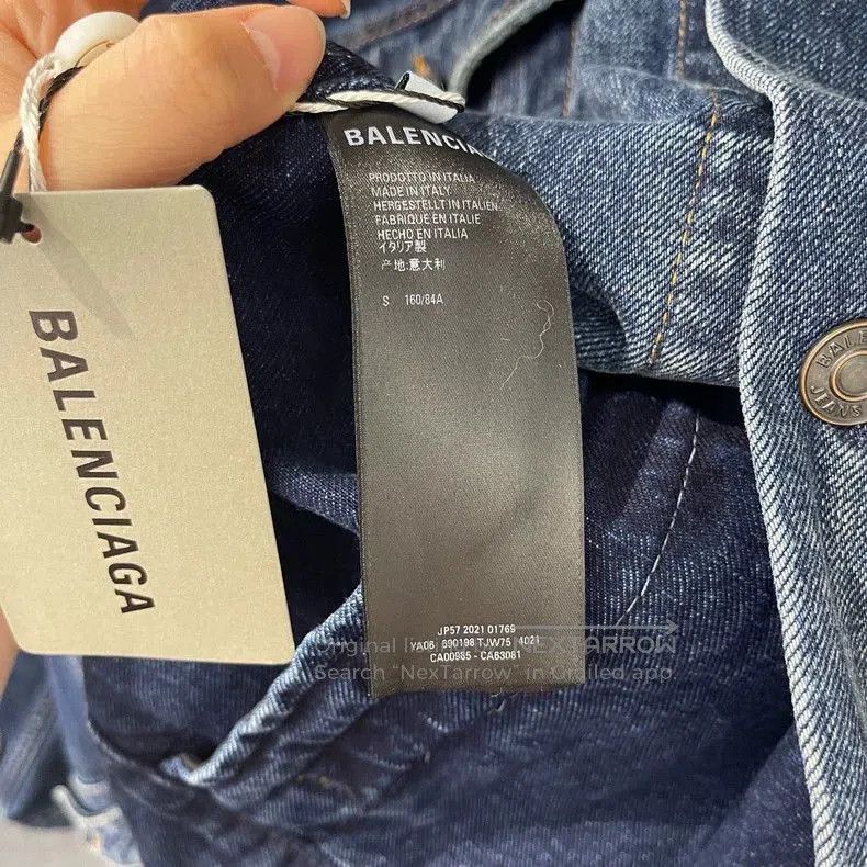 Balenciaga Balenciaga Logo Embroidered Denim Jacket. Size US S / EU 44-46 / 1 - 5 Thumbnail