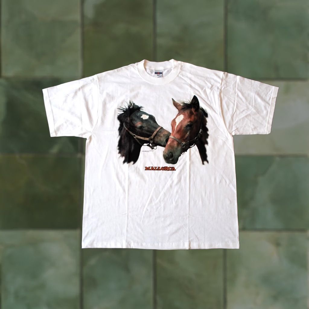 Jerzees VINTAGE 90S FRIENDS CUTE HORSES GRAPHIC SHIRT MENS XL JERZEES 363 IMPULSE WEAR White Polo Shirt Size US XL / EU 56 / 4 - 1 Thumbnail