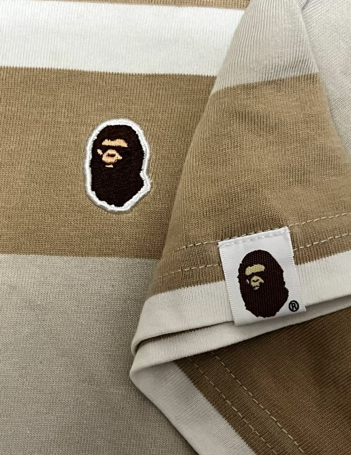 Bape BAPE OG Nigo era classic striped rubberT-shirt Size US XXL / EU 58 / 5 - 3 Thumbnail