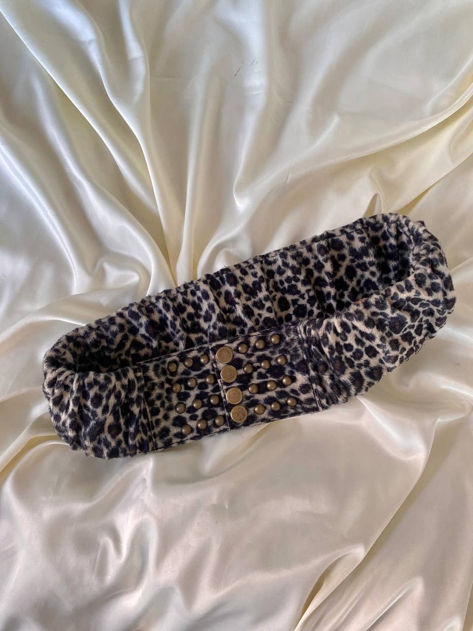 Vintage Vintage leopard fluffy wide belt Size ONE SIZE - 1 Thumbnail