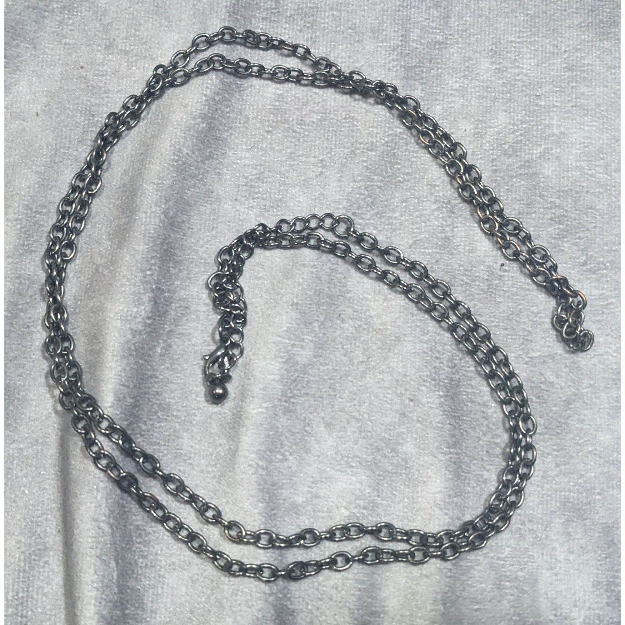 Other Casual Long Gunmetal Tone Chain Necklace Size ONE SIZE - 4 Thumbnail