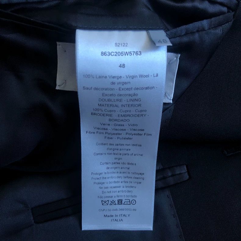 Dior Dior 18ss beaded embroidered cuff slogan suit 2501-Nextarro Size 48R - 6 Thumbnail