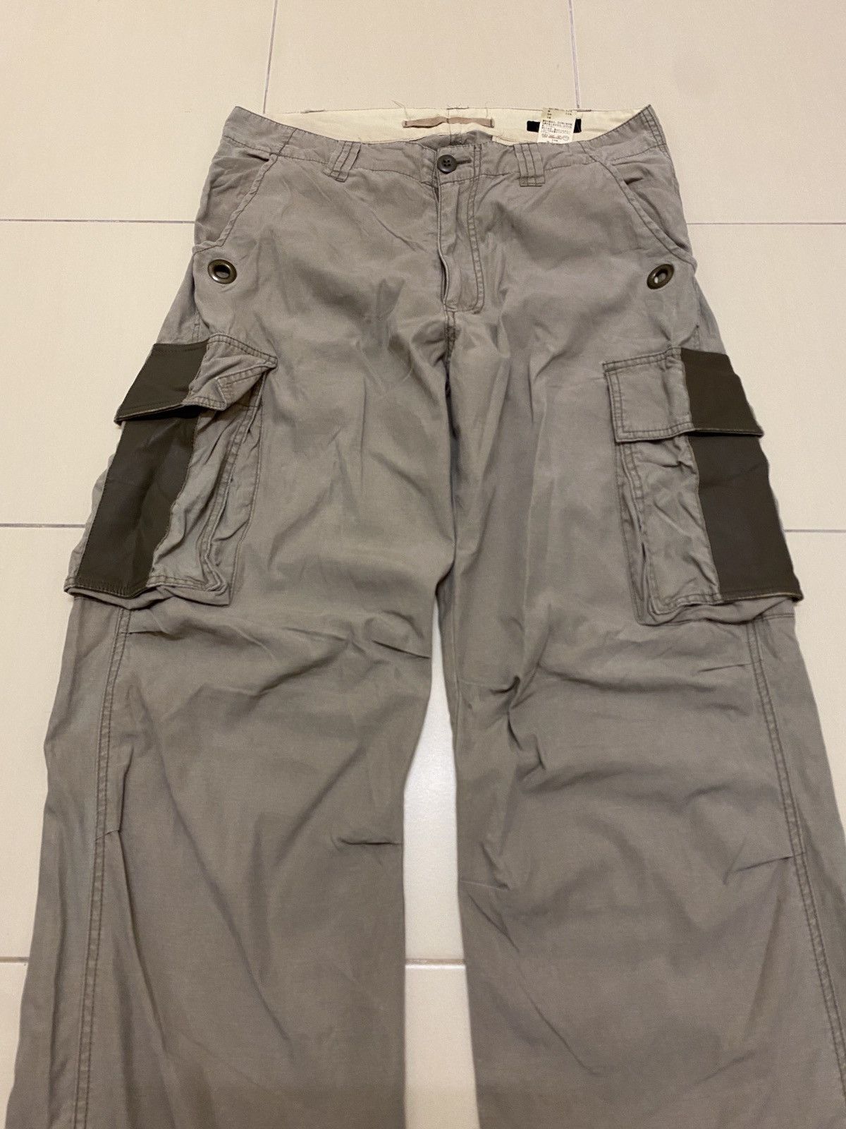 Japanese Brand And A Cargo Pants With Leather Detailing Size US 31 - 3 Thumbnail