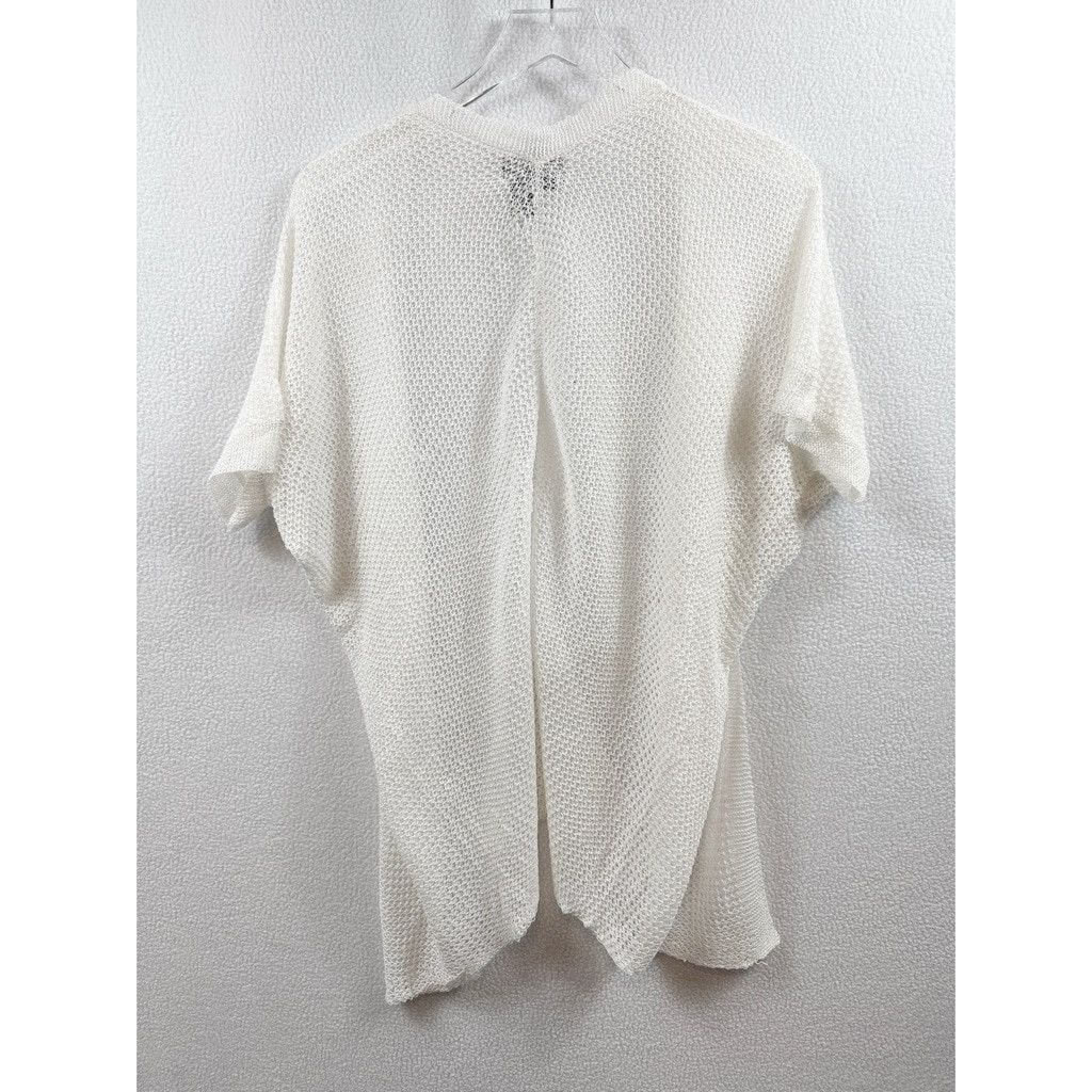 Unknown London NWOT POL Open Knit Cotton Cardigan – White Size Small Size S / US 4 / IT 40 - 4 Thumbnail