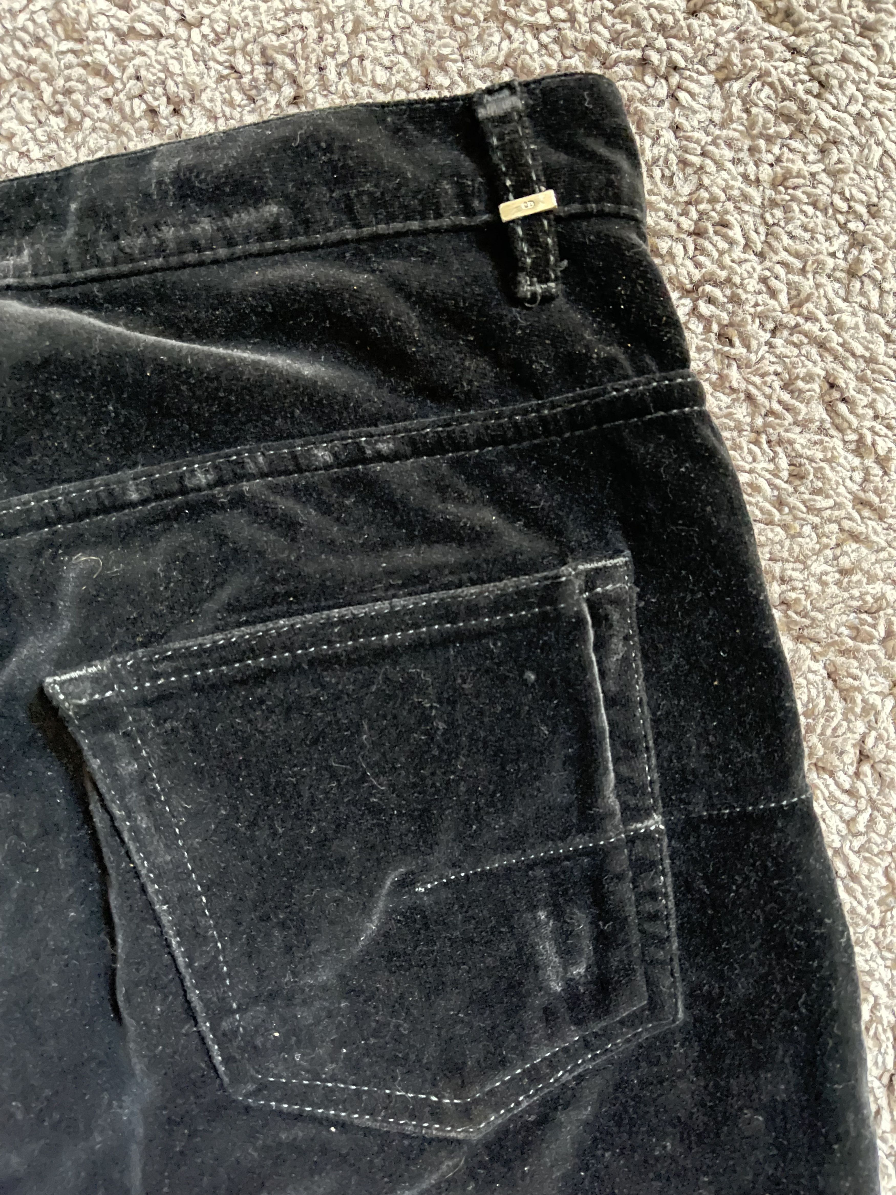 Hedi Slimane Dior Homme 05AW Velvet Denim Size US 29 - 3 Thumbnail