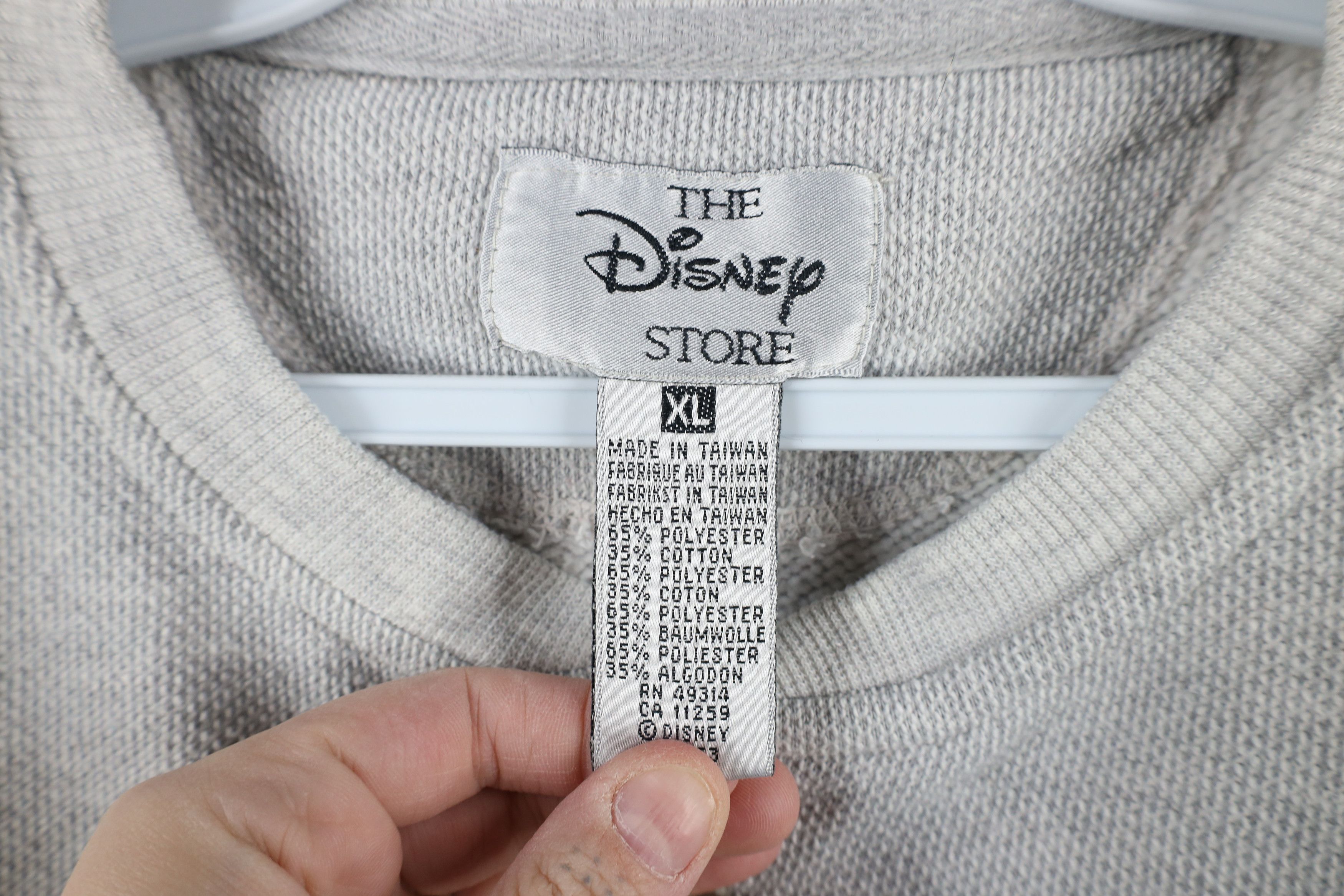 Disney × Vintage Vintage 90s Disney Mickey Mouse Thermal Henley Sweatshirt Size US XL / EU 56 / 4 - 9 Thumbnail