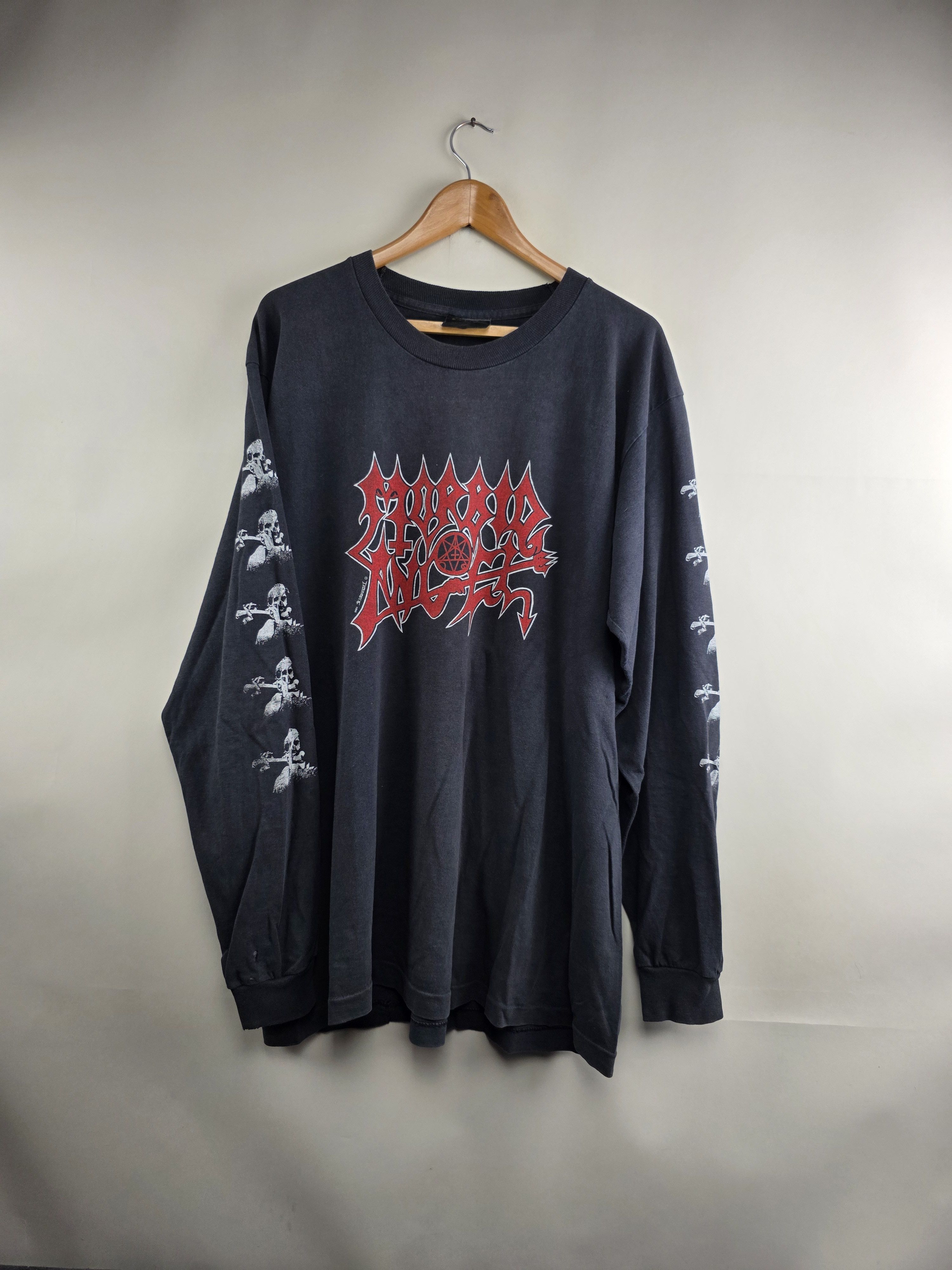 Band Tees × Vintage 1990 Earache Morbid Angel Altars of Madness Long-sleeve Size US XL / EU 56 / 4 - 8 Thumbnail