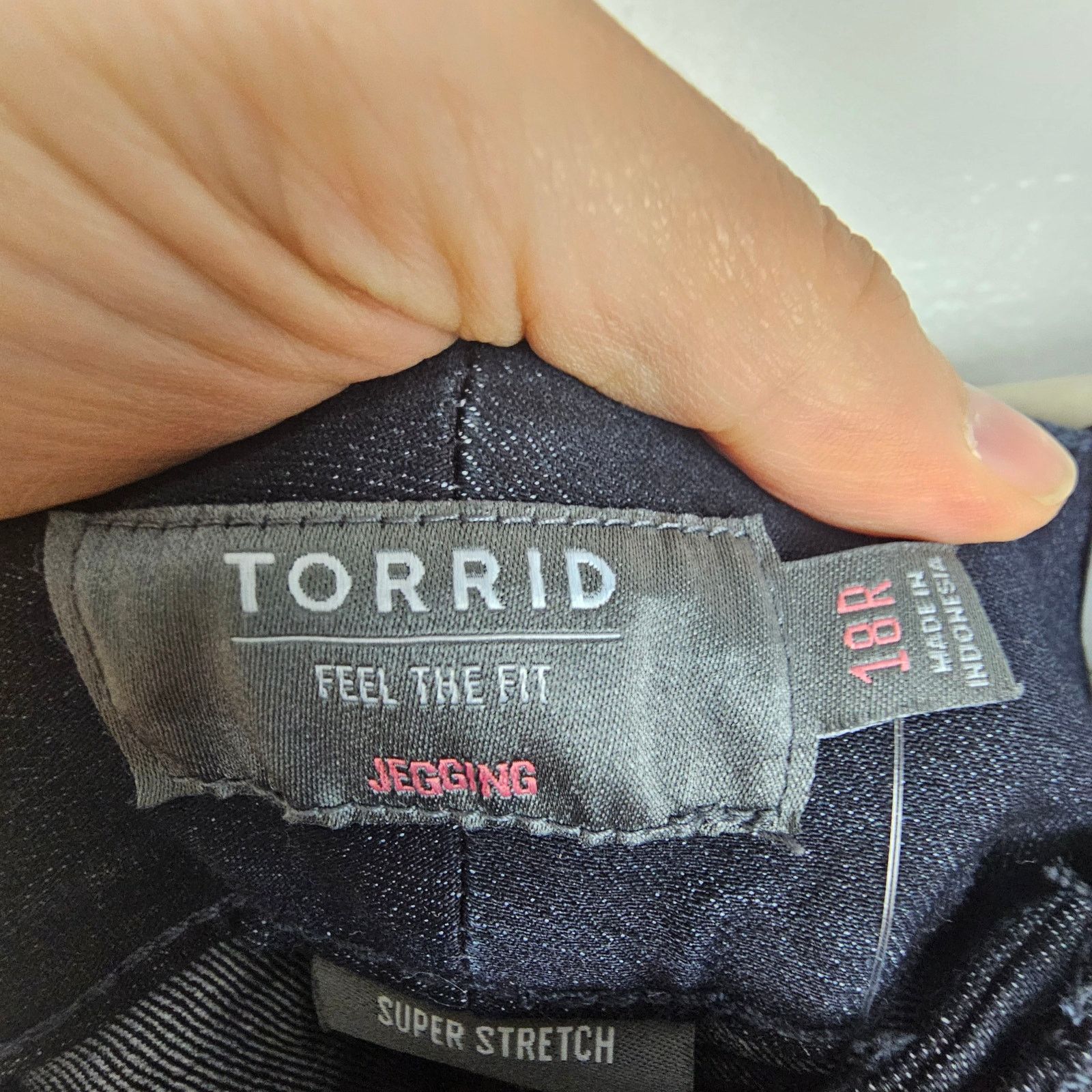 Torrid Torrid Womens Super Stretch Jeggings Sz18R Black Rinse Super Size 40" / US 18 - 5 Thumbnail