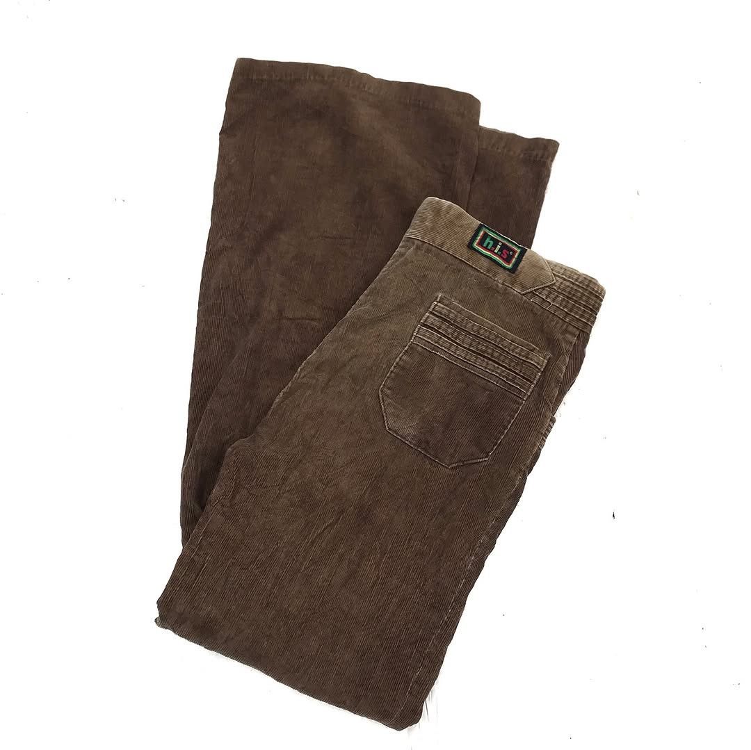 Le Grande Bleu (L.G.B.) × Vintage Vintage 60s His Clothing Brown Corduroy Trouser Pants menswe Size US 33 - 6 Thumbnail