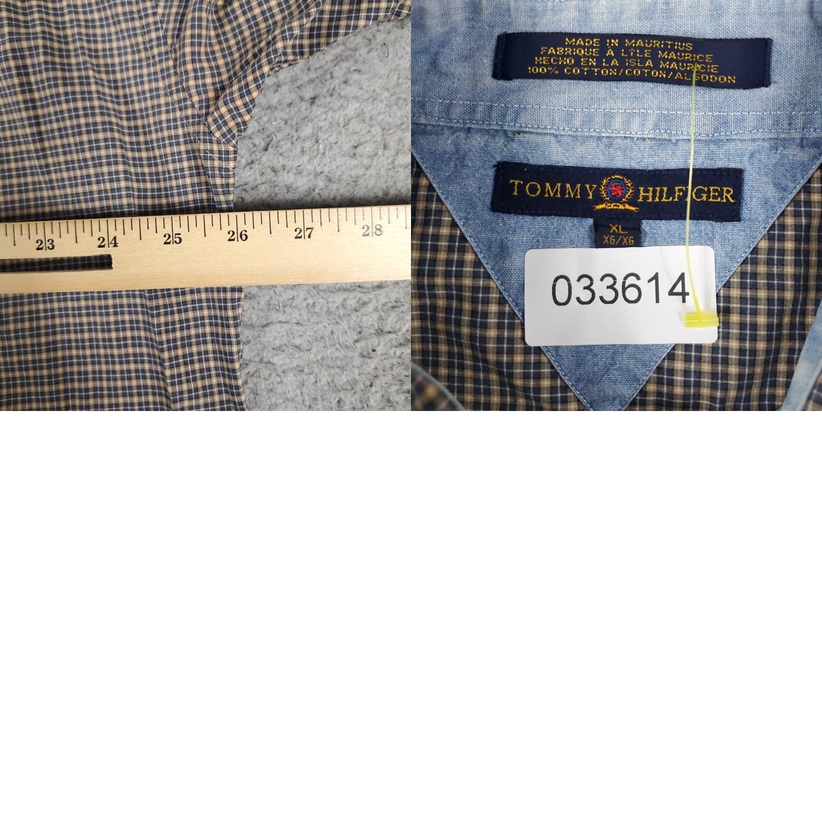 Tommy Hilfiger Tommy Hilfiger Shirt Mens XL Blue Beige Plaid Button-Up Long Sleeve Casual Business Formal 80s 90s Preppy Mens Size US XL / EU 56 / 4 - 8 Thumbnail